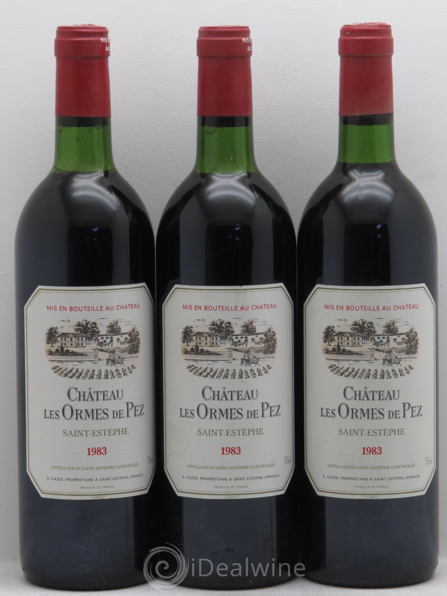 Château les Ormes de Pez 1983 - Lot de 3 bouteilles - 0