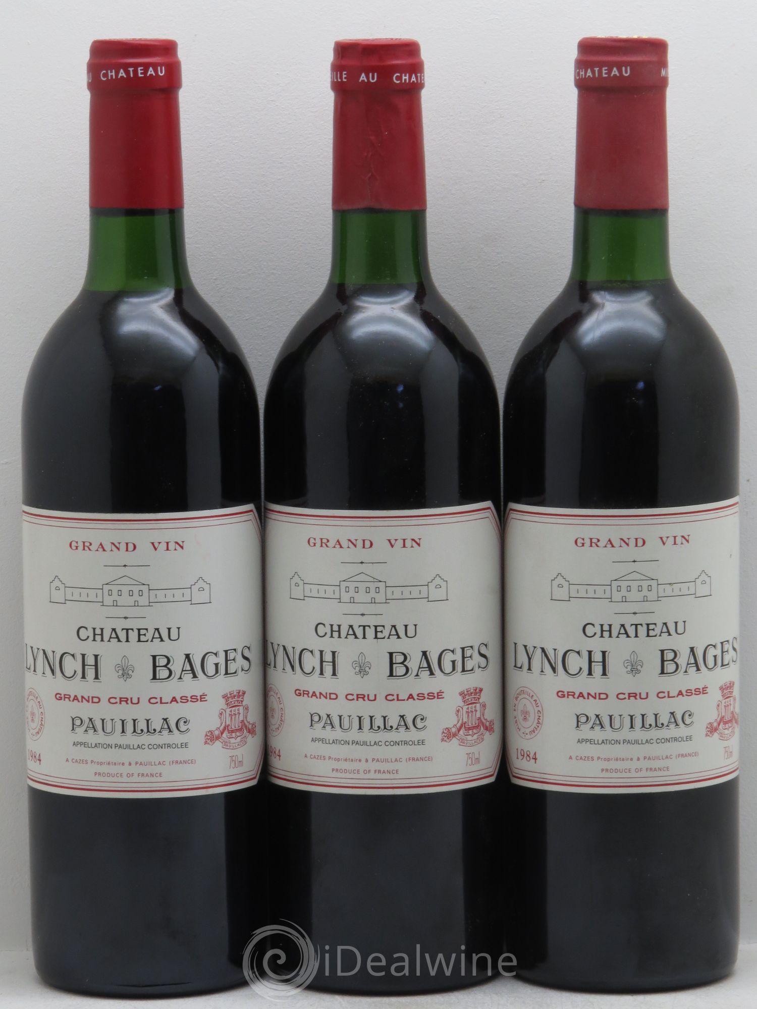 Château Lynch Bages 5ème Grand Cru Classé 1984 - Lot de 3 bouteilles - 0