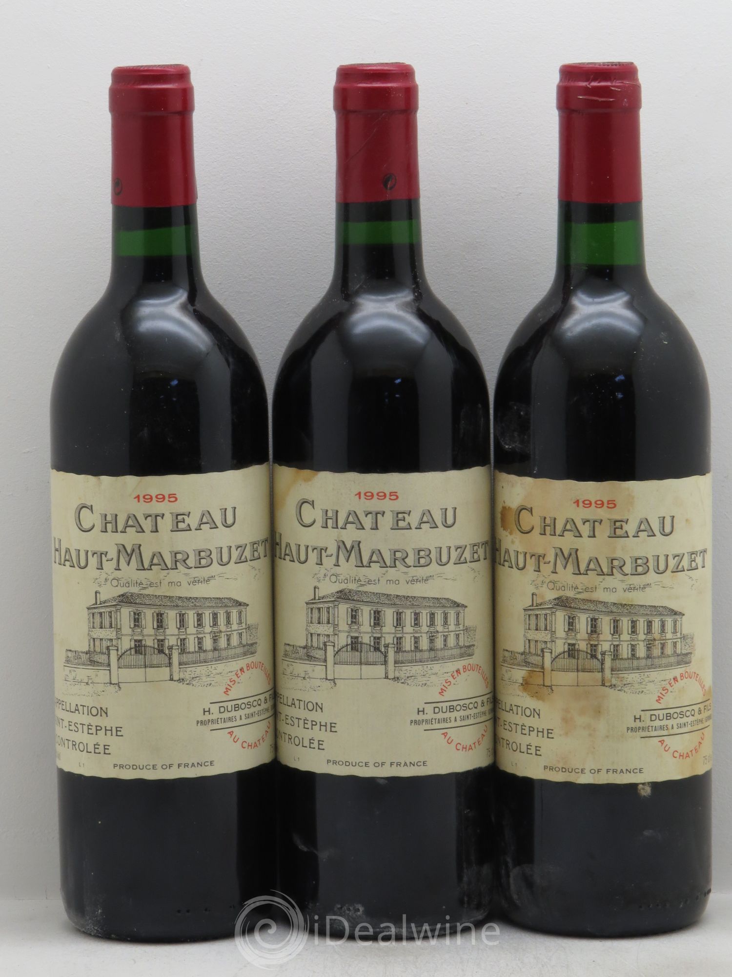 Château Haut Marbuzet 1995 - Lot de 3 bouteilles - 0