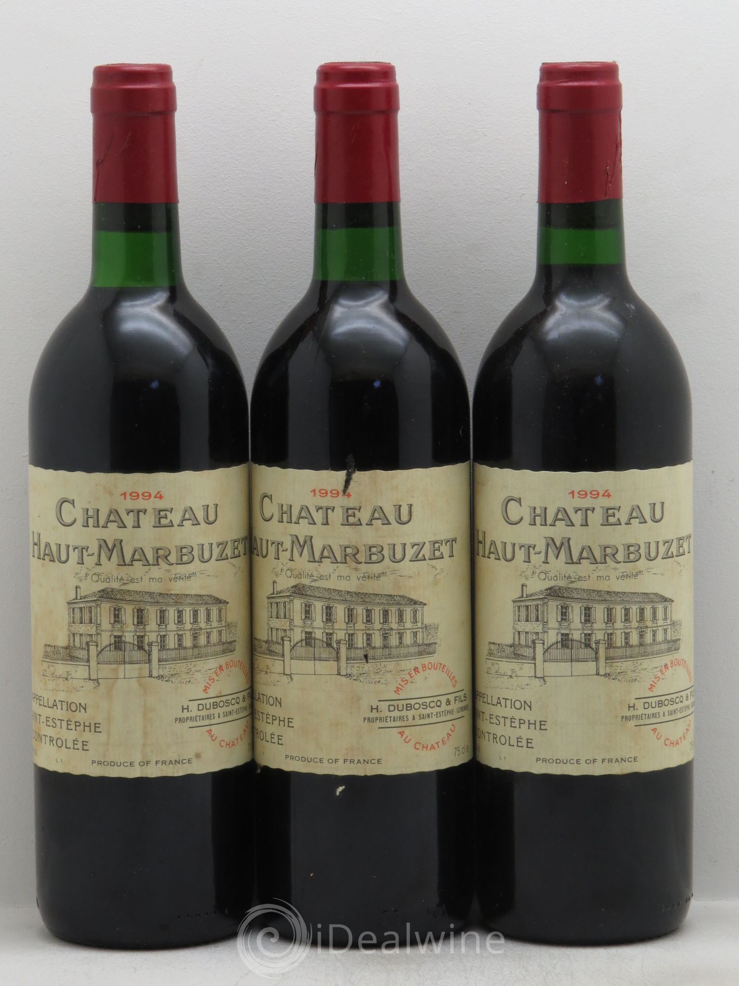 Château Haut Marbuzet 1994 - Lot de 3 bouteilles - 0