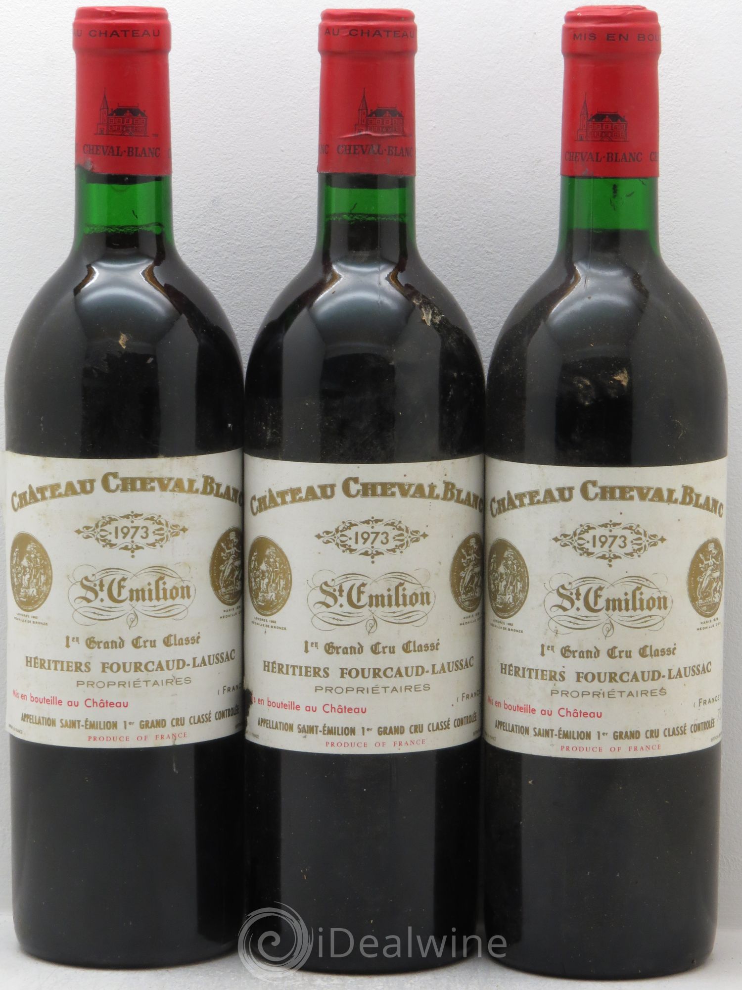 Château Cheval Blanc 1er Grand Cru Classé A 1973 - Lot de 3 bouteilles - 0
