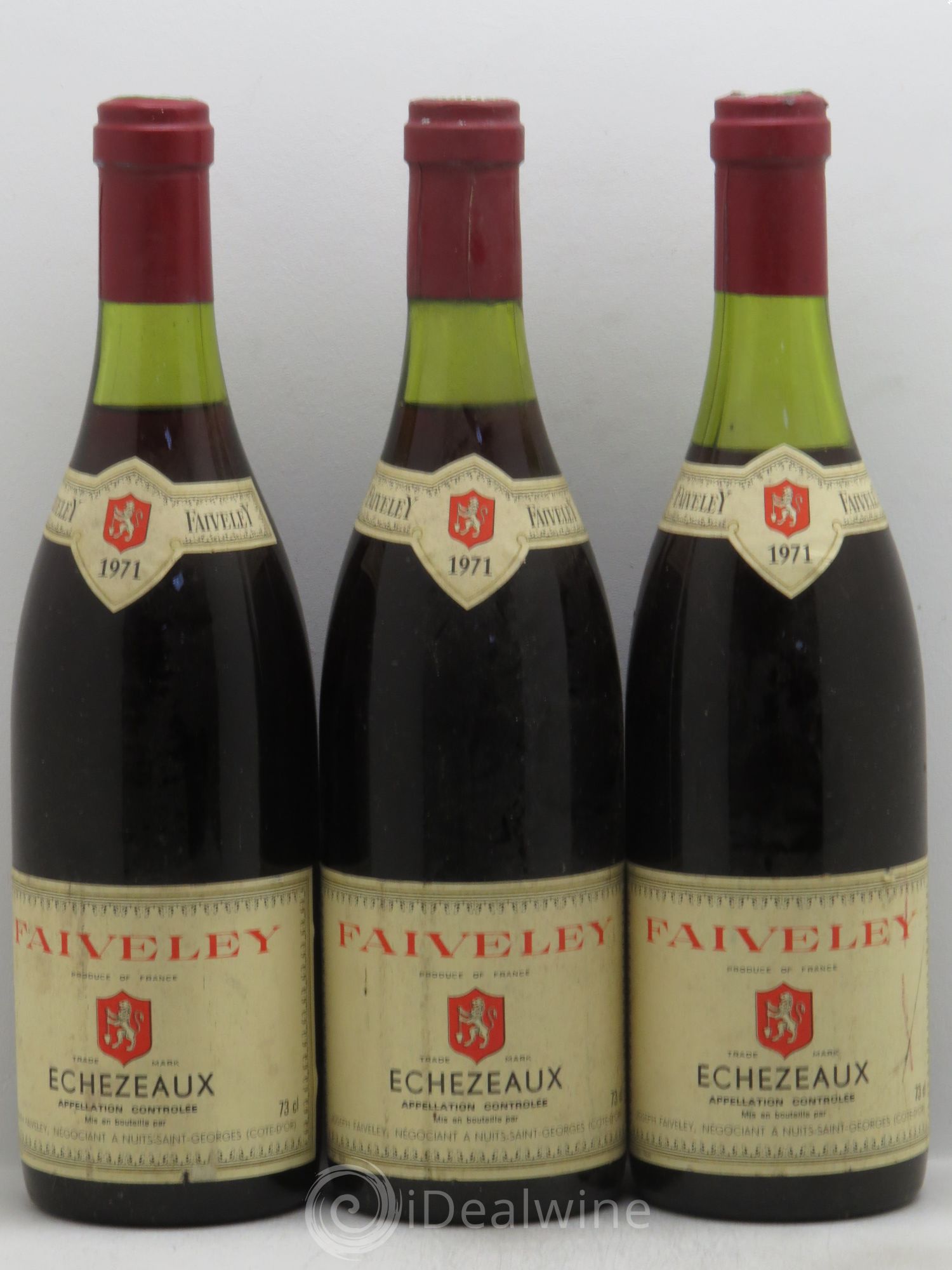 Echezeaux Grand Cru Faiveley 1971 - Lot de 3 bouteilles - 0