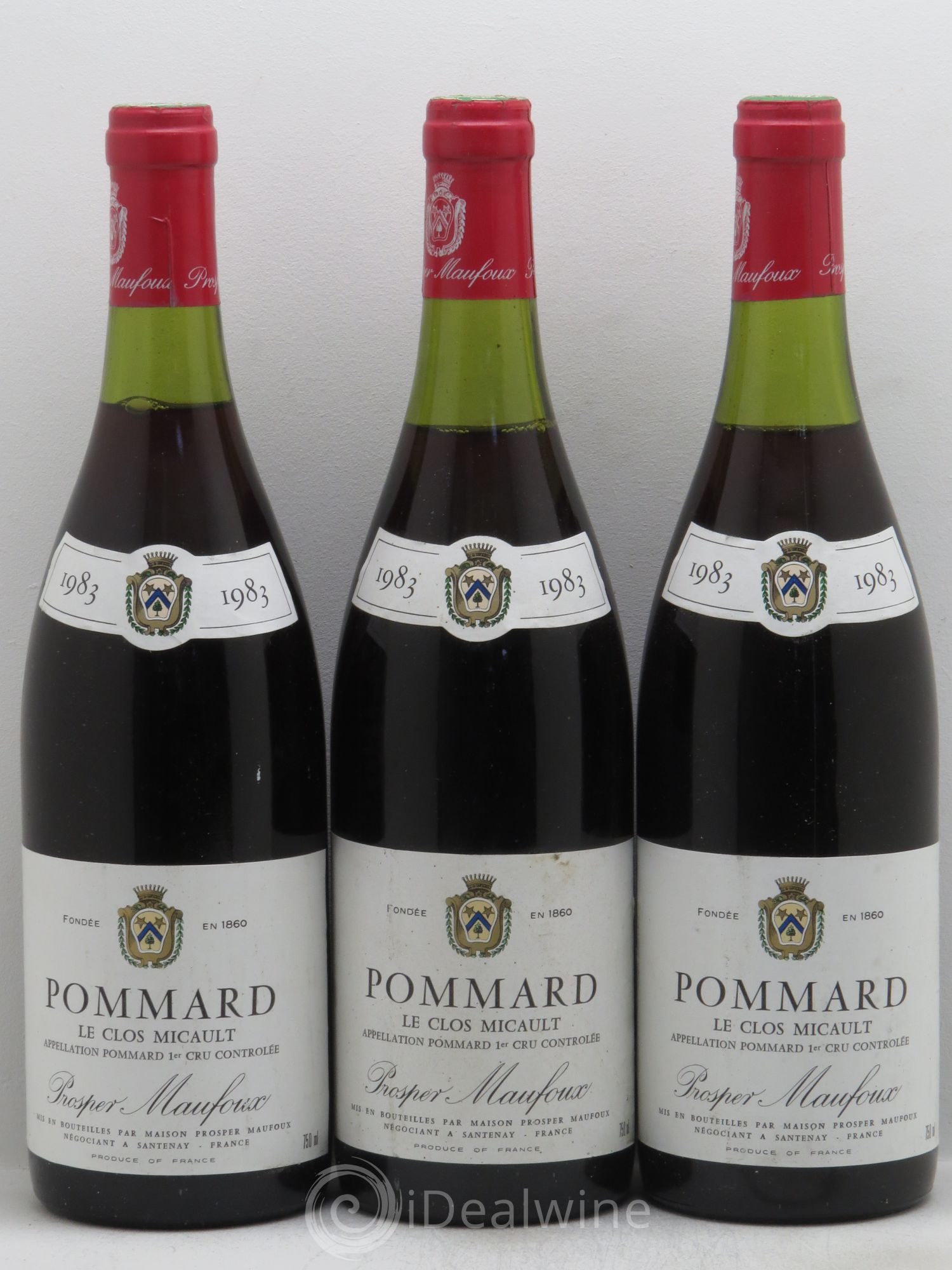 Pommard Clos Micault Prosper Maufoux 1983 - Posten von 3 Flaschen - 0
