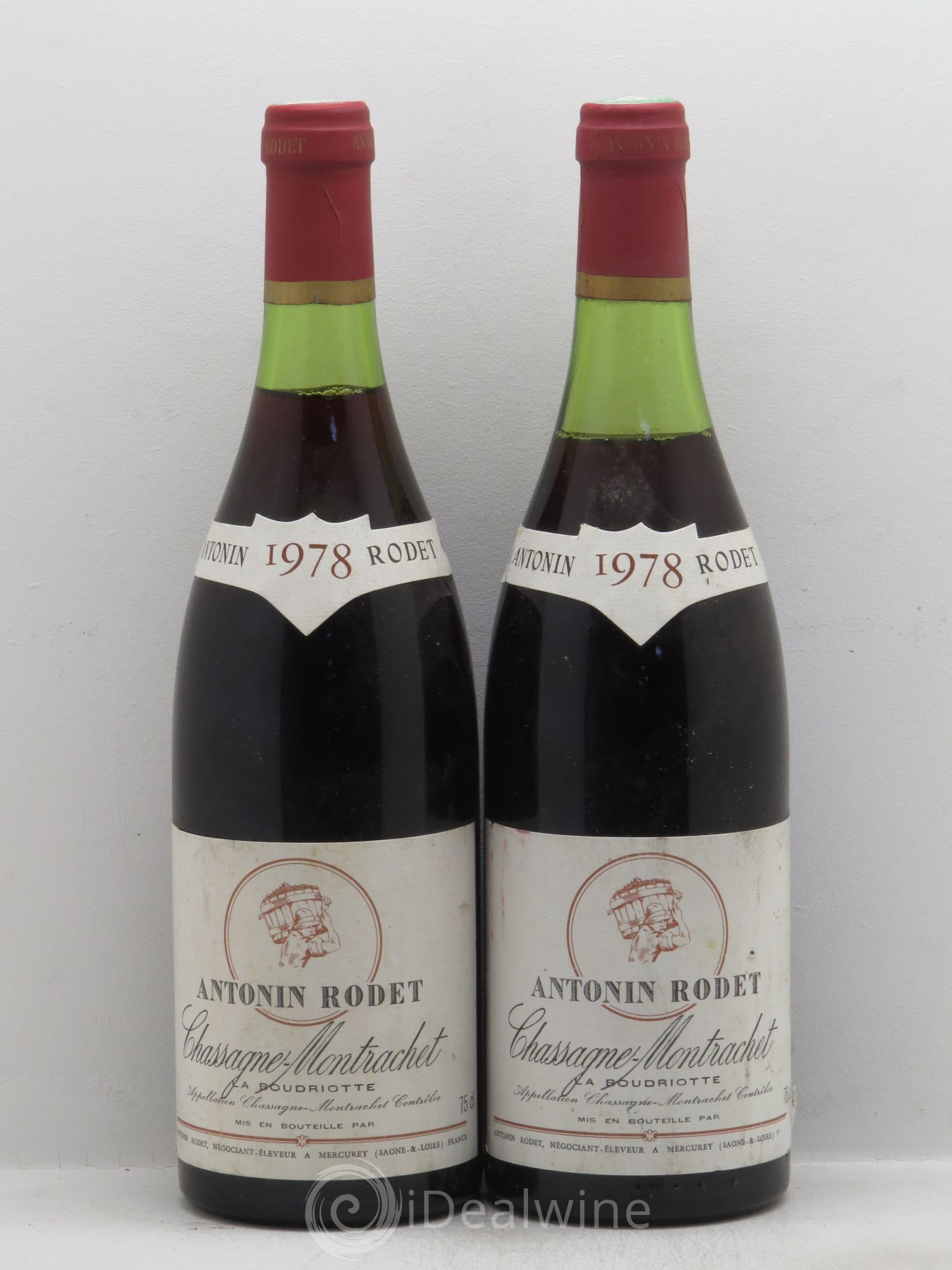 Chassagne-Montrachet 1er Cru A.Rodet 1978 - Lot de 2 bouteilles - 0