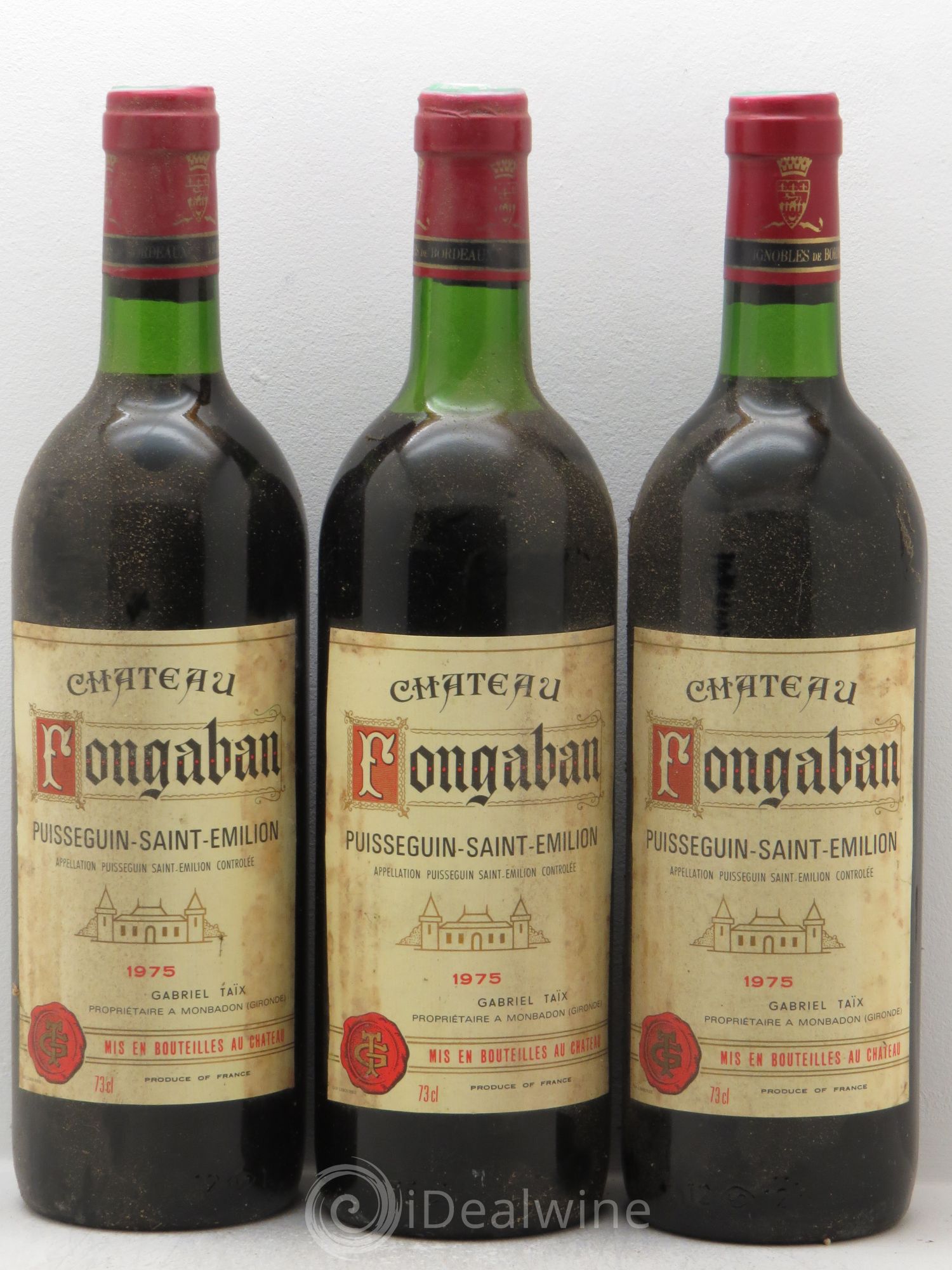 Bordeaux Château Fongaban Puisseguin Saint Emilion 1975 - Posten von 3 Flaschen - 0