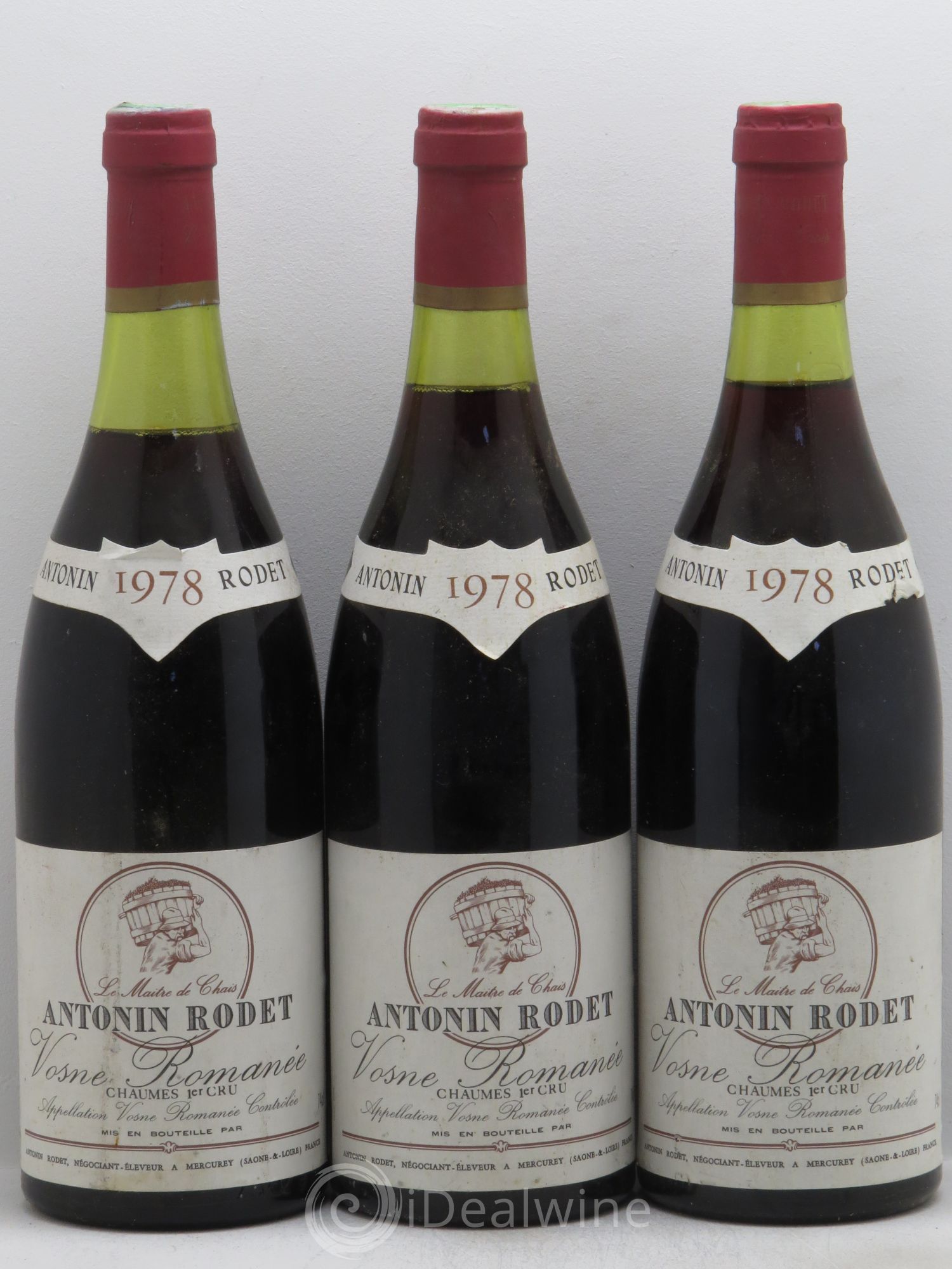 Vosne-Romanée 1er Cru A.Rodet 1978 - Lot de 3 bouteilles - 0