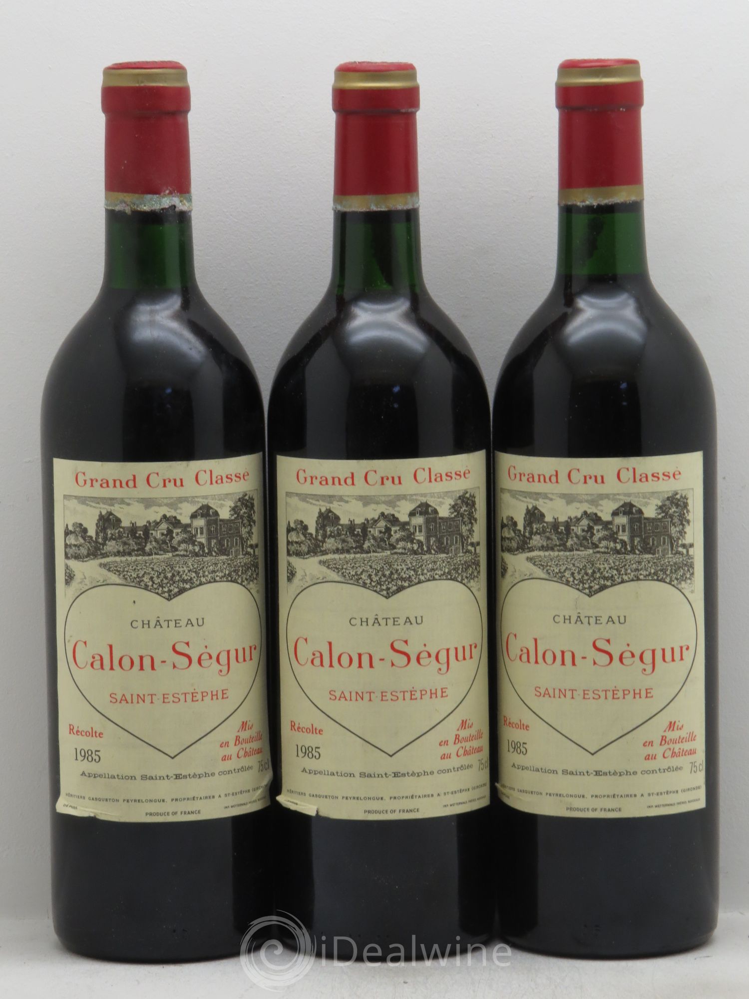Château Calon Ségur 3ème Grand Cru Classé 1985 - Lot de 3 bouteilles - 0