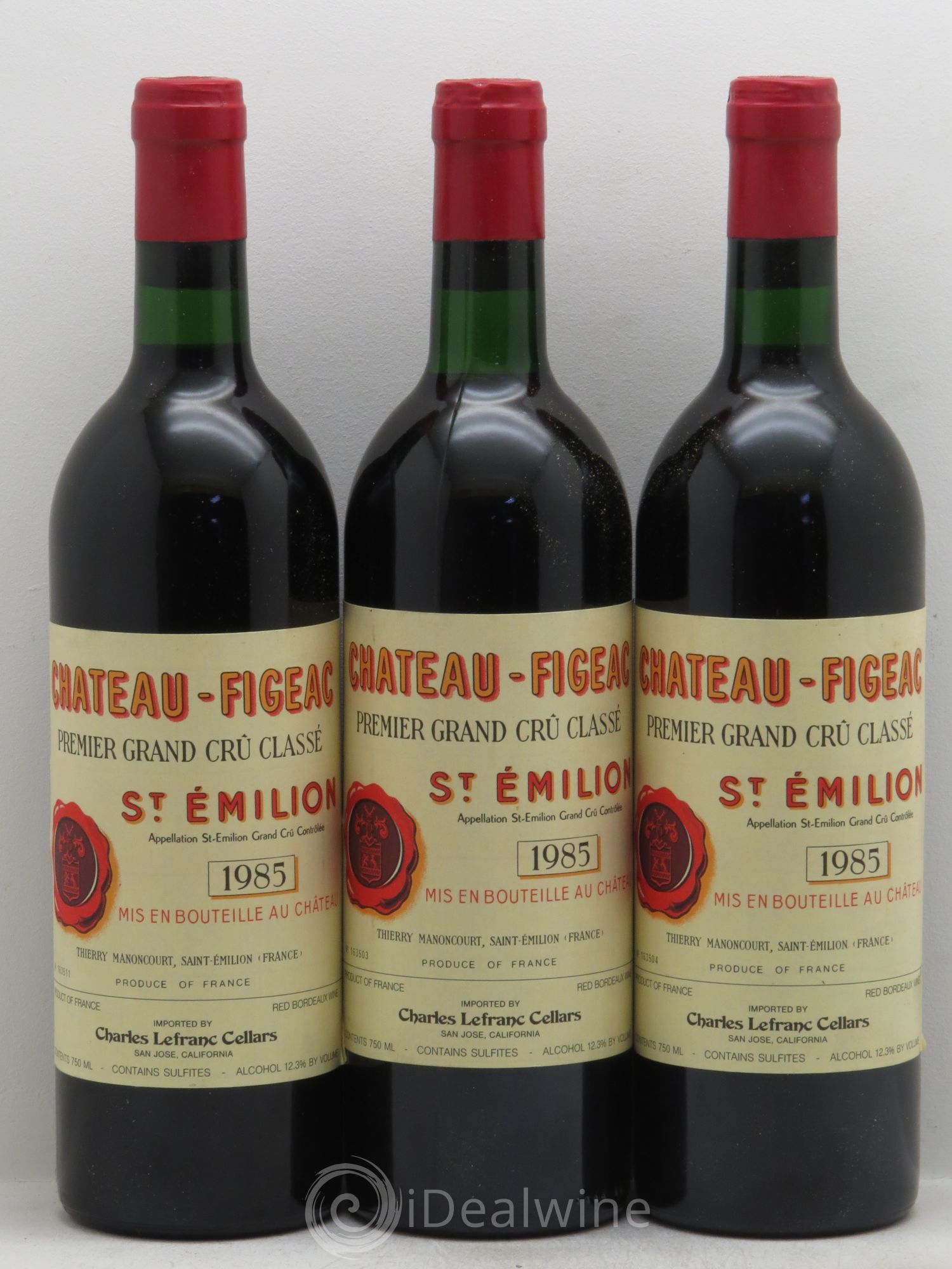 Château Figeac 1er Grand Cru Classé A 1985 - Lot de 3 bouteilles - 0