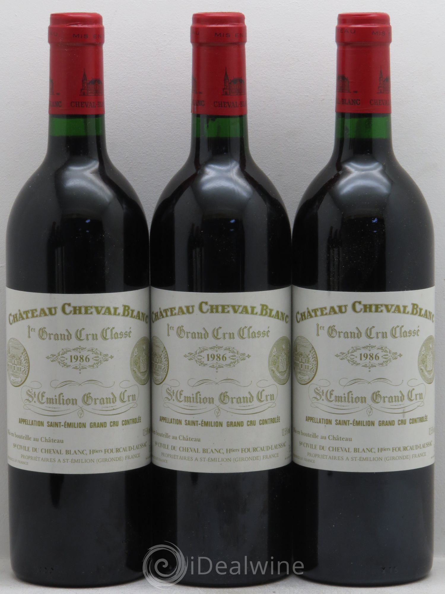 Château Cheval Blanc 1er Grand Cru Classé A 1986 - Lot de 6 bouteilles - 1
