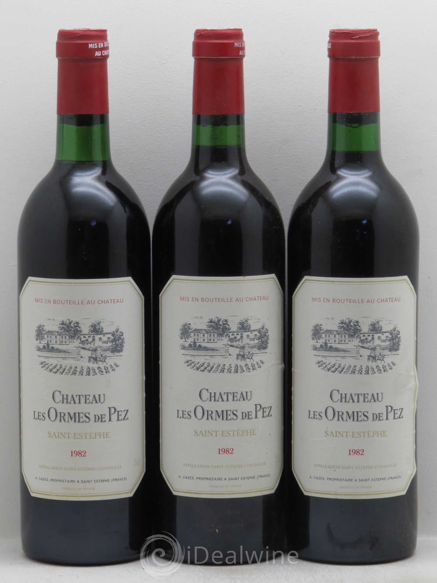 Château les Ormes de Pez 1982 - Lot de 3 bouteilles - 0