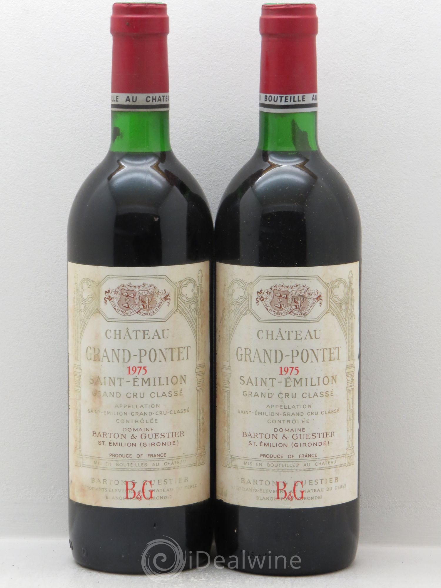 Château Grand Pontet Grand Cru Classé 1975 - Lot de 2 bouteilles - 0