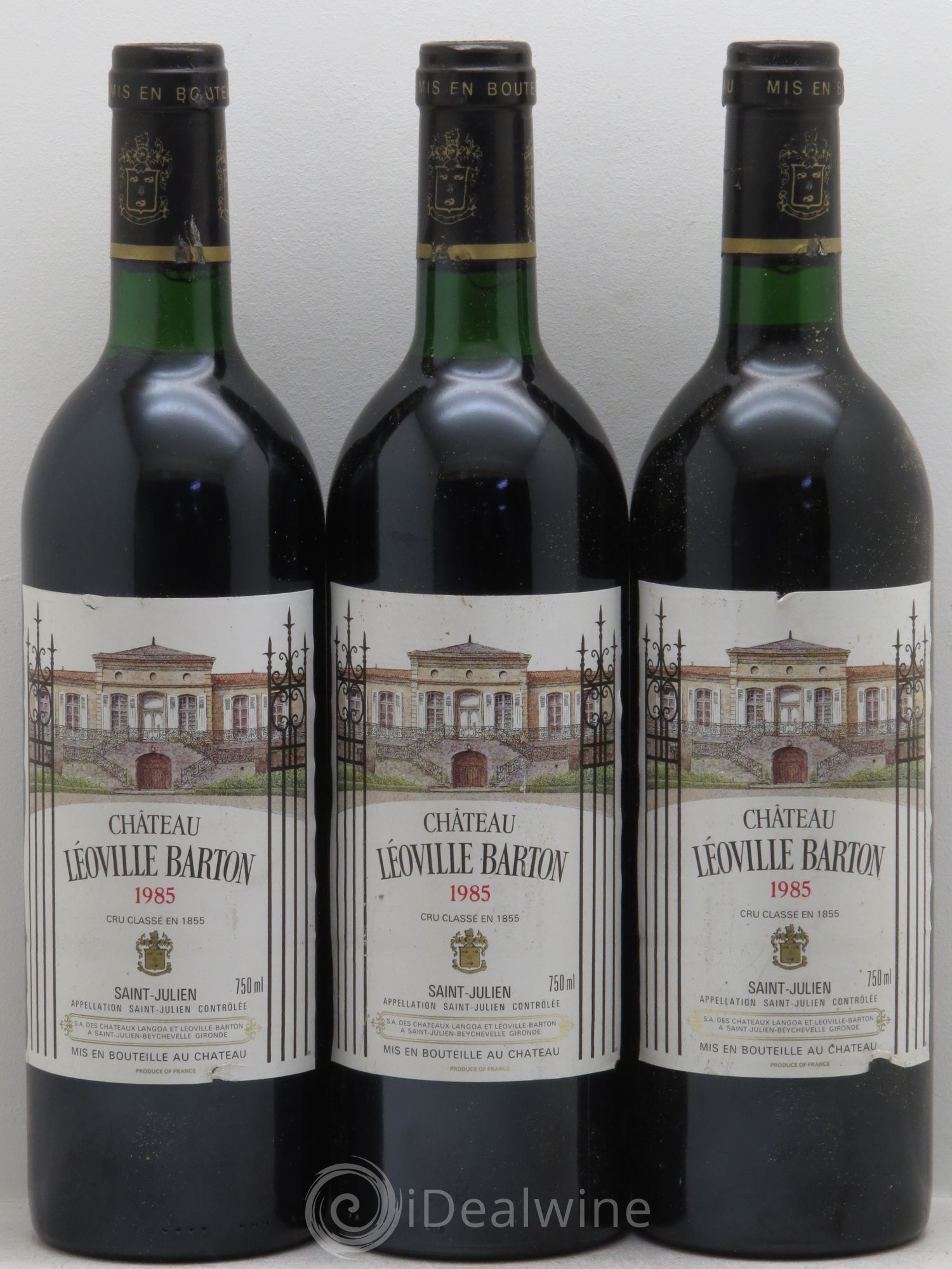 Château Léoville Barton 2ème Grand Cru Classé 1985 - Lot de 3 bouteilles - 0