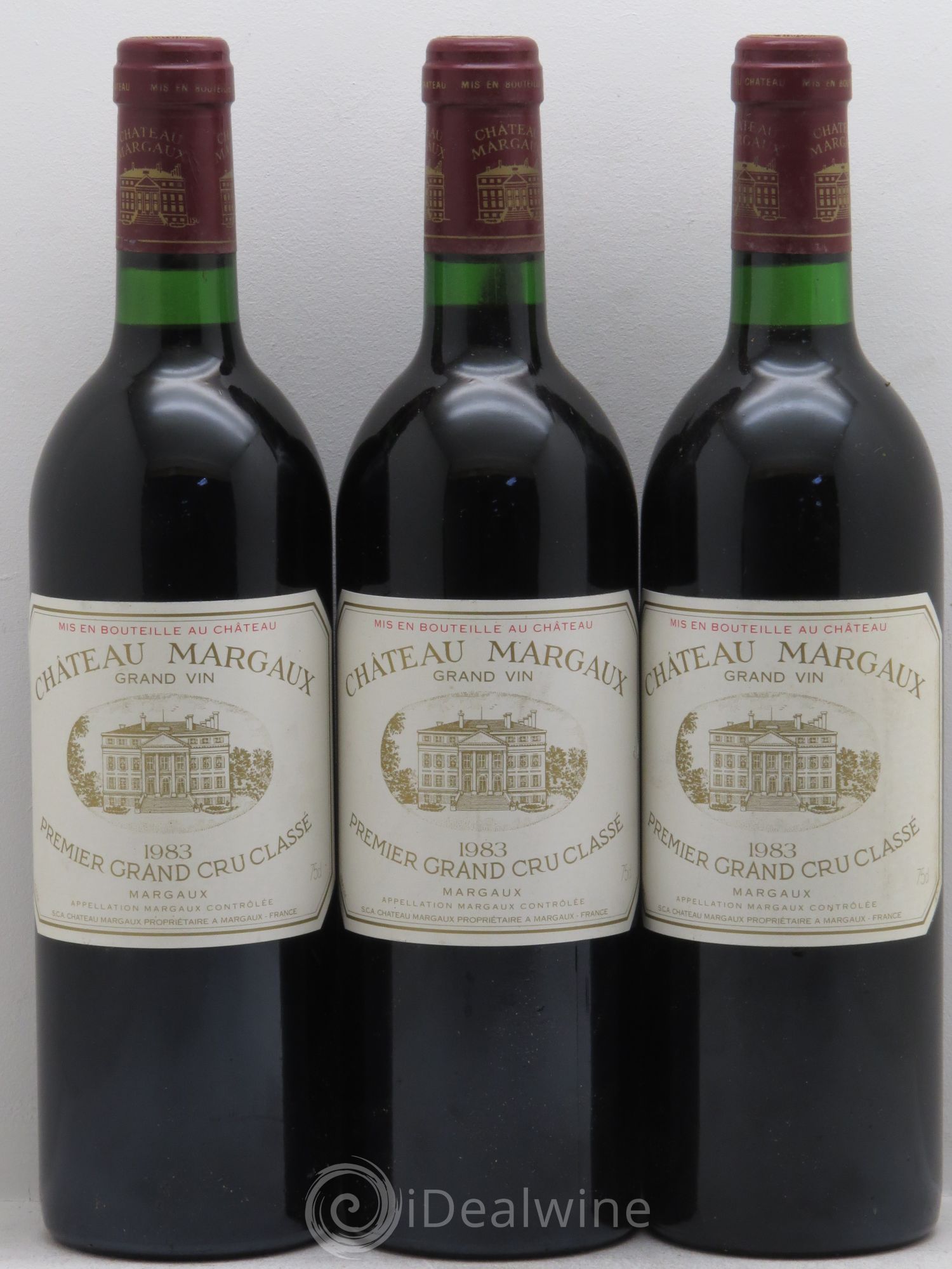 Château Margaux 1er Grand Cru Classé 1983 - Lot de 3 bouteilles - 0