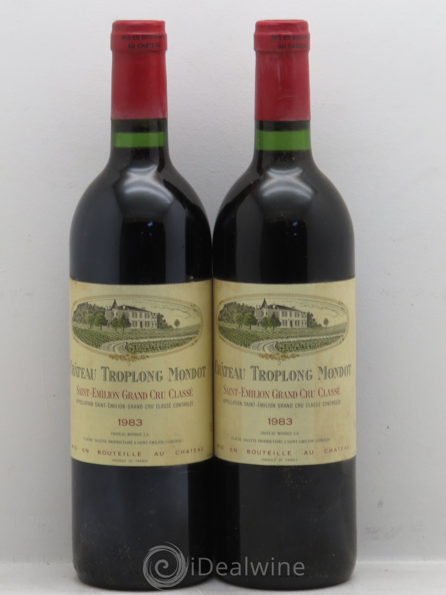 Château Troplong Mondot 1er Grand Cru Classé B 1983 - Lot de 2 bouteilles - 0