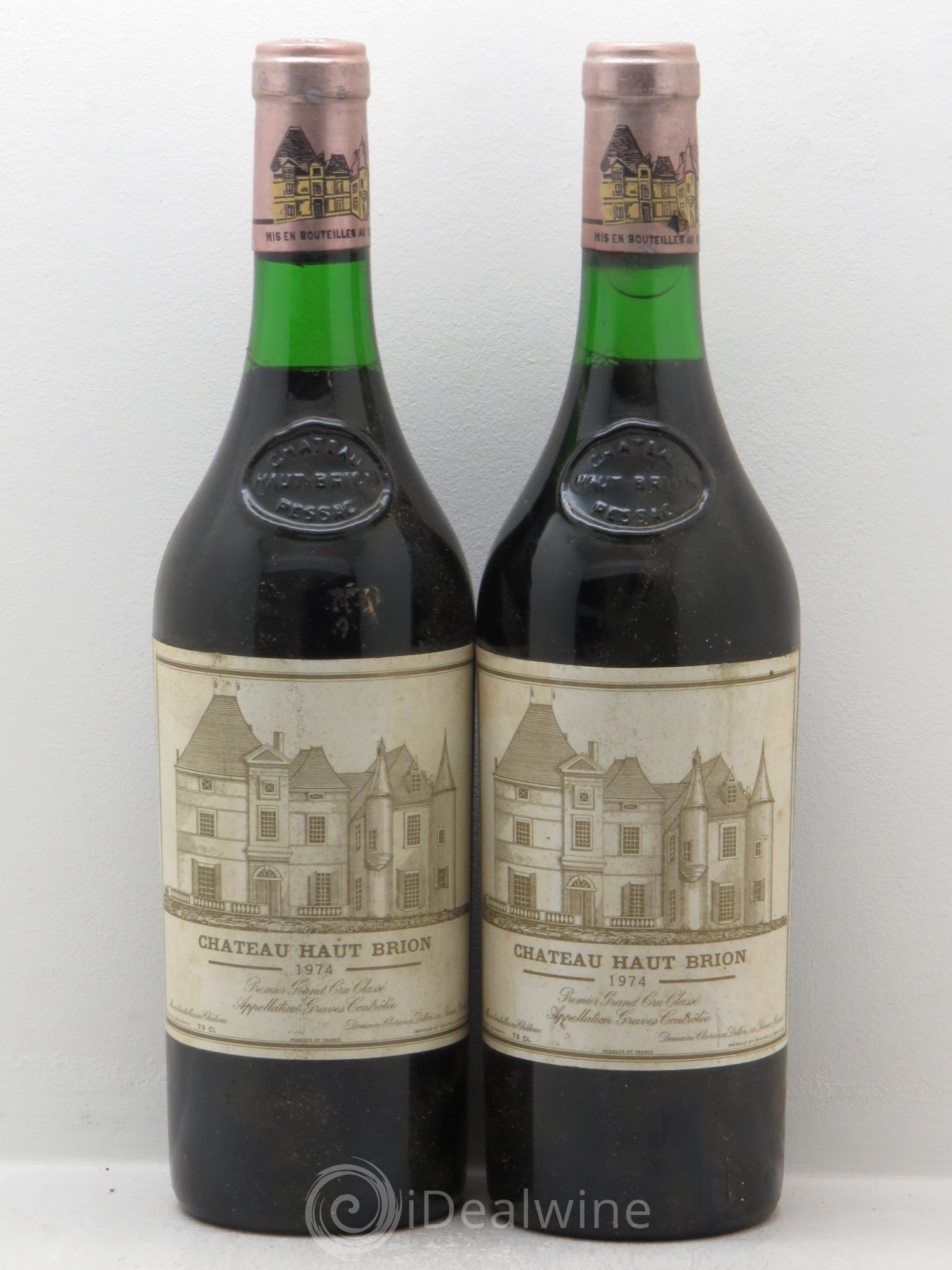 Château Haut Brion 1er Grand Cru Classé 1974 - Lot de 2 bouteilles - 0