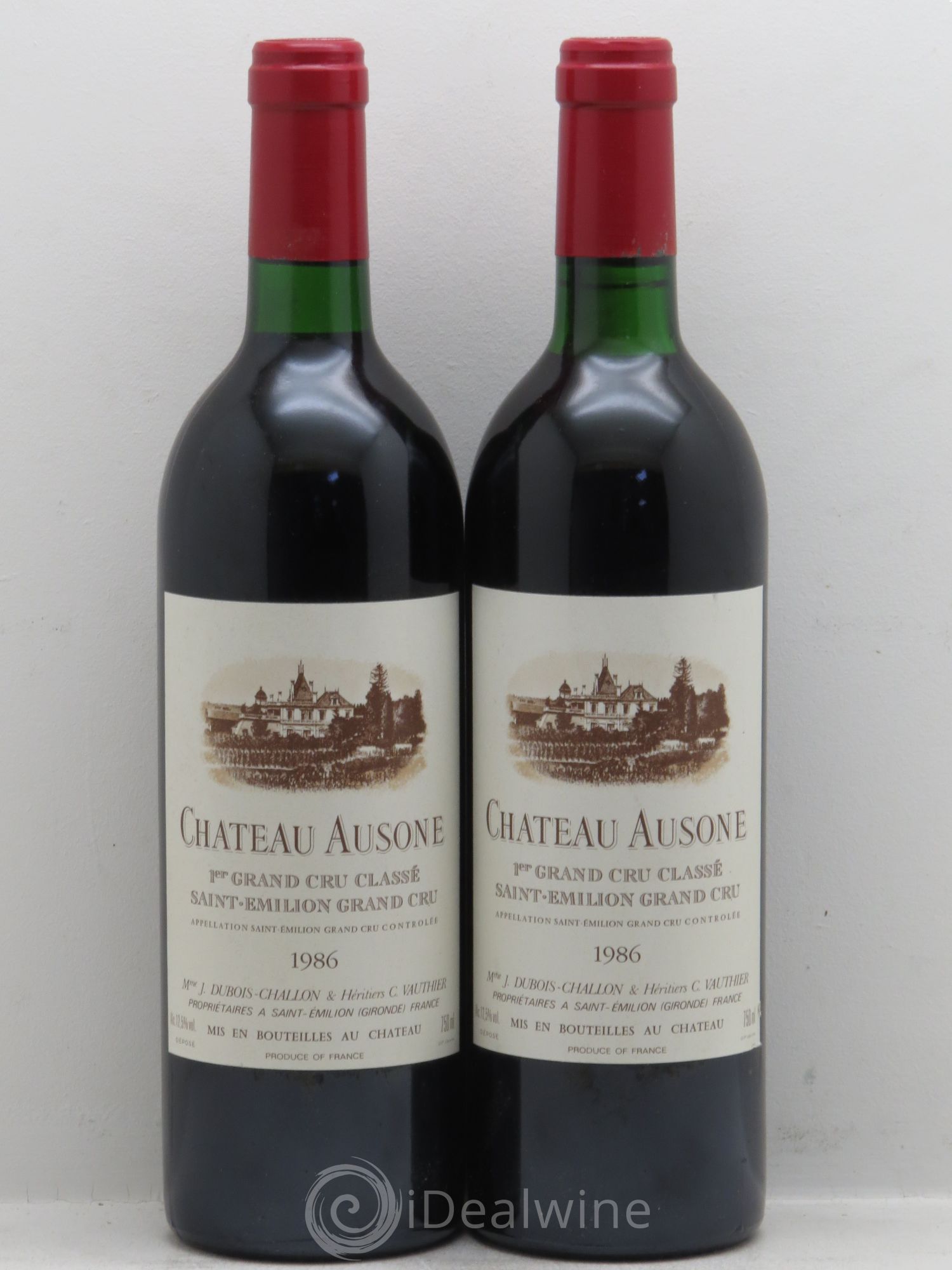 Château Ausone 1er Grand Cru Classé A 1986 - Lot de 2 bouteilles - 0