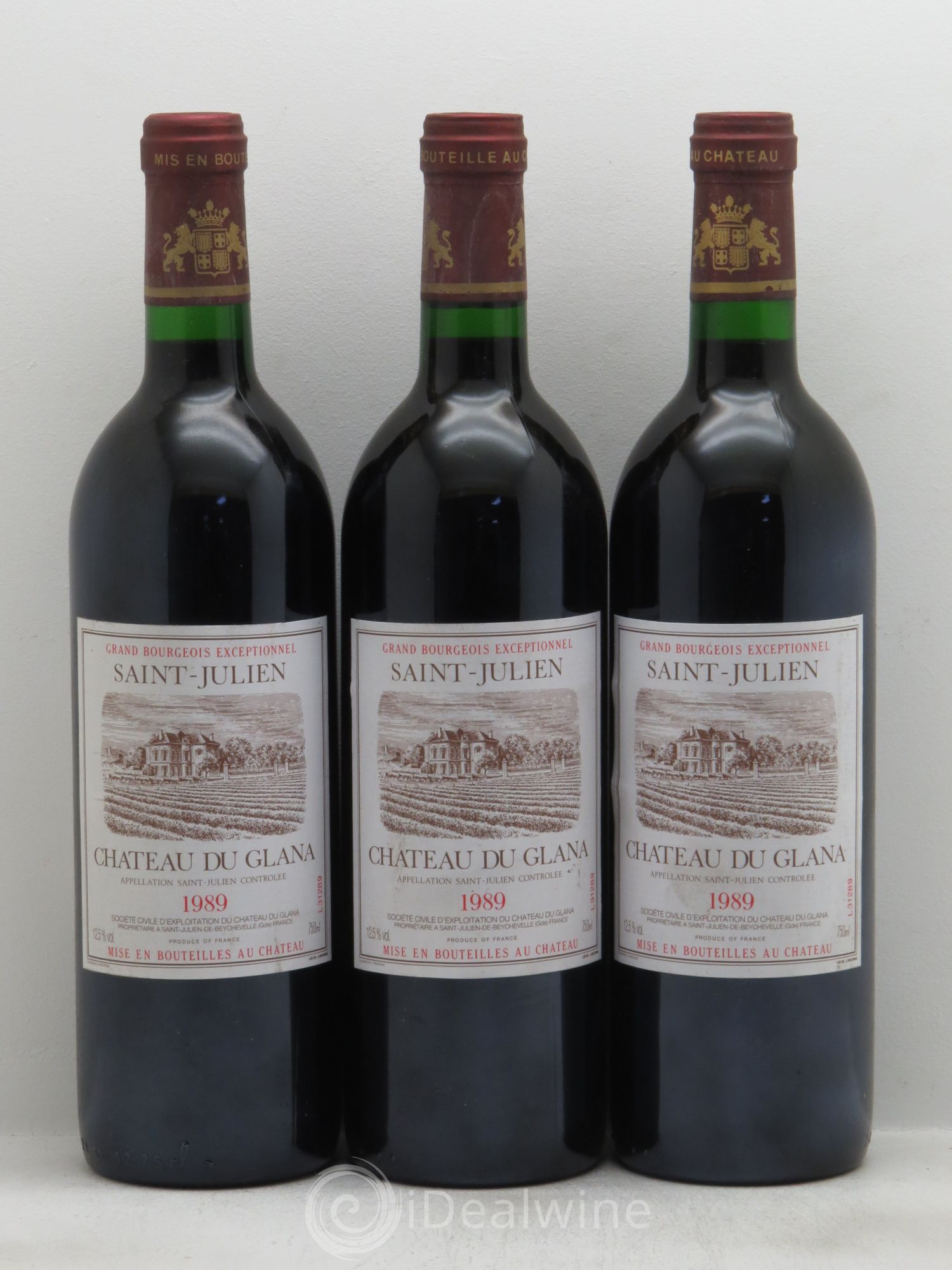 Château du Glana 1989 - Lot de 3 bouteilles - 0