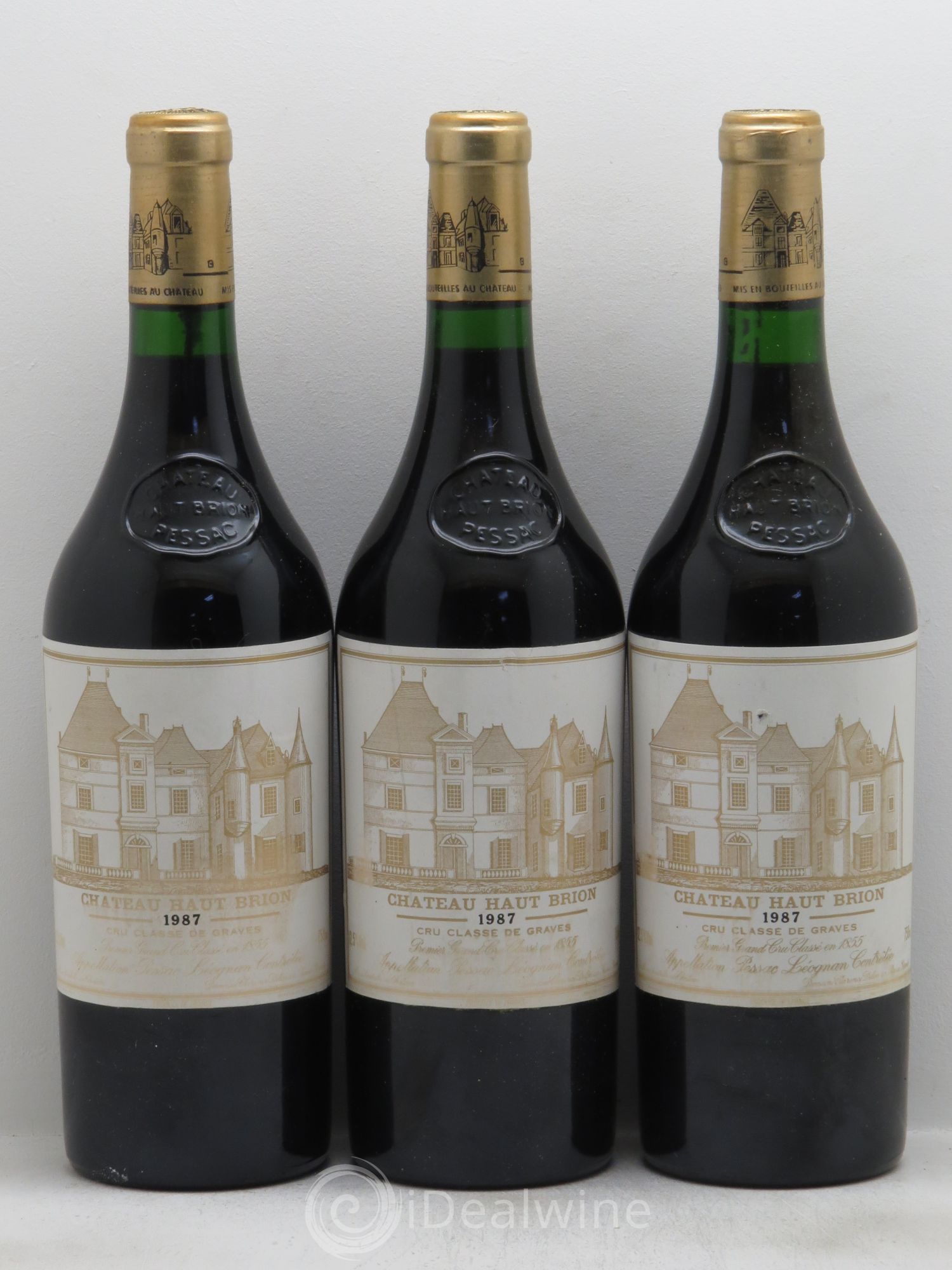 Château Haut Brion 1er Grand Cru Classé 1987 - Lot de 3 bouteilles - 0