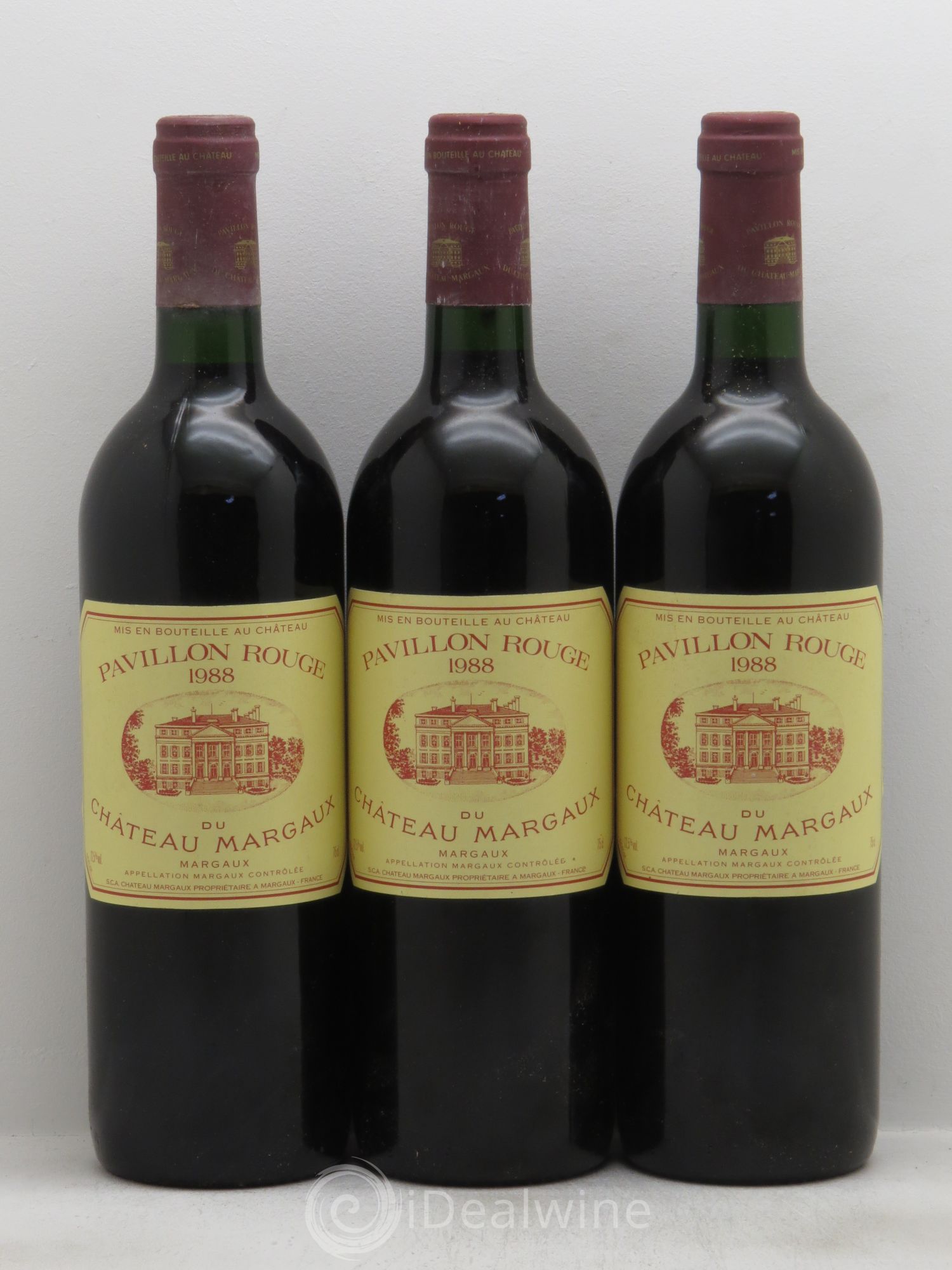 Pavillon Rouge du Château Margaux Second Vin 1988 - Lot de 3 bouteilles - 0