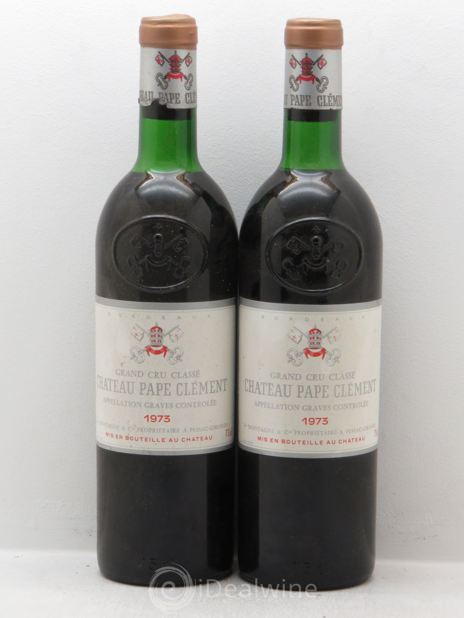 Château Pape Clément Cru Classé de Graves 1973 - Lot de 2 bouteilles - 0