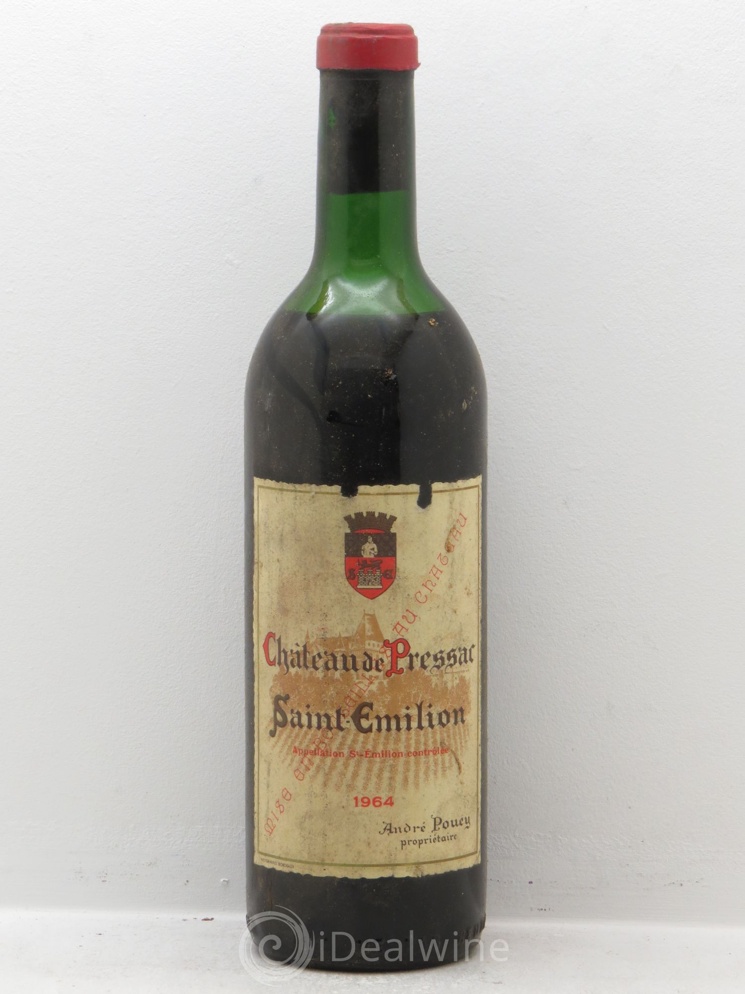 Château de Pressac Grand Cru Classé 1964 - Lot de 1 bouteille - 0