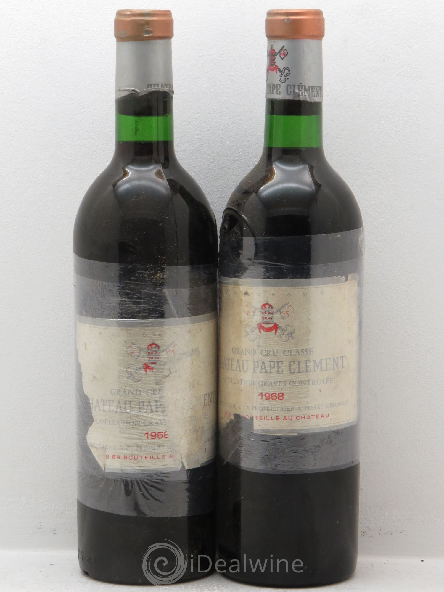 Château Pape Clément Cru Classé de Graves 1968 - Lot de 2 bouteilles - 0