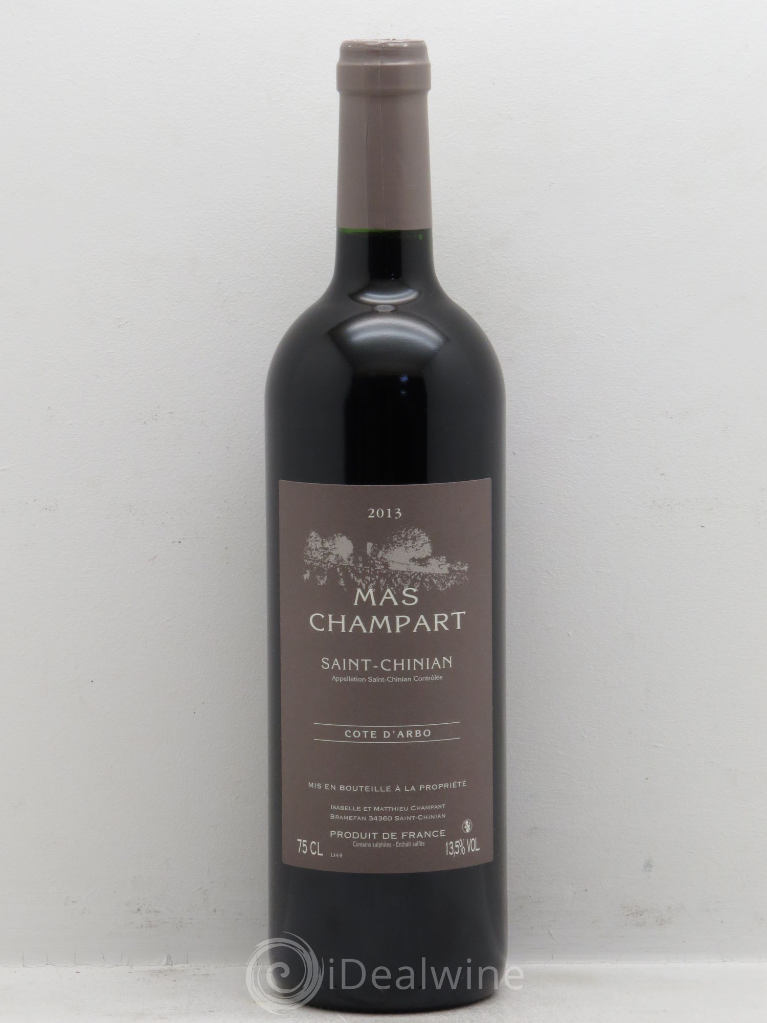 Saint-Chinian Mas Champart Côte d'Arbo Isabelle et Mathieu Champart 2013 - Lot de 1 bouteille - 0