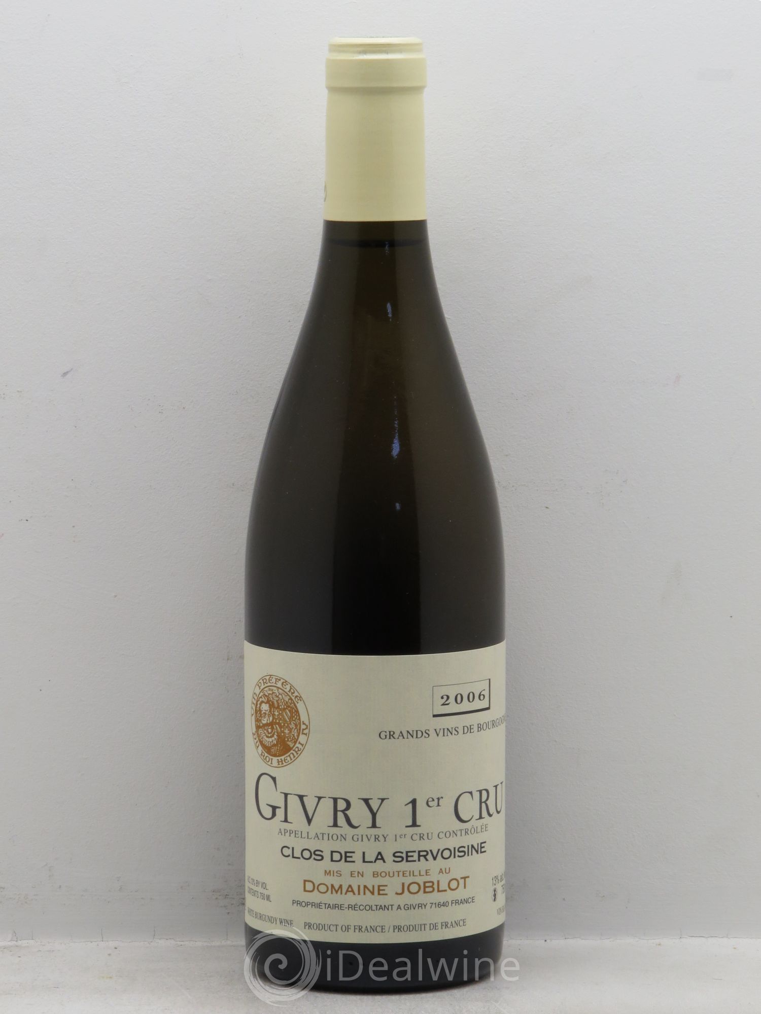 Givry 1er Cru Servoisine Joblot (Domaine) 2006 - Lot de 1 bouteille - 0