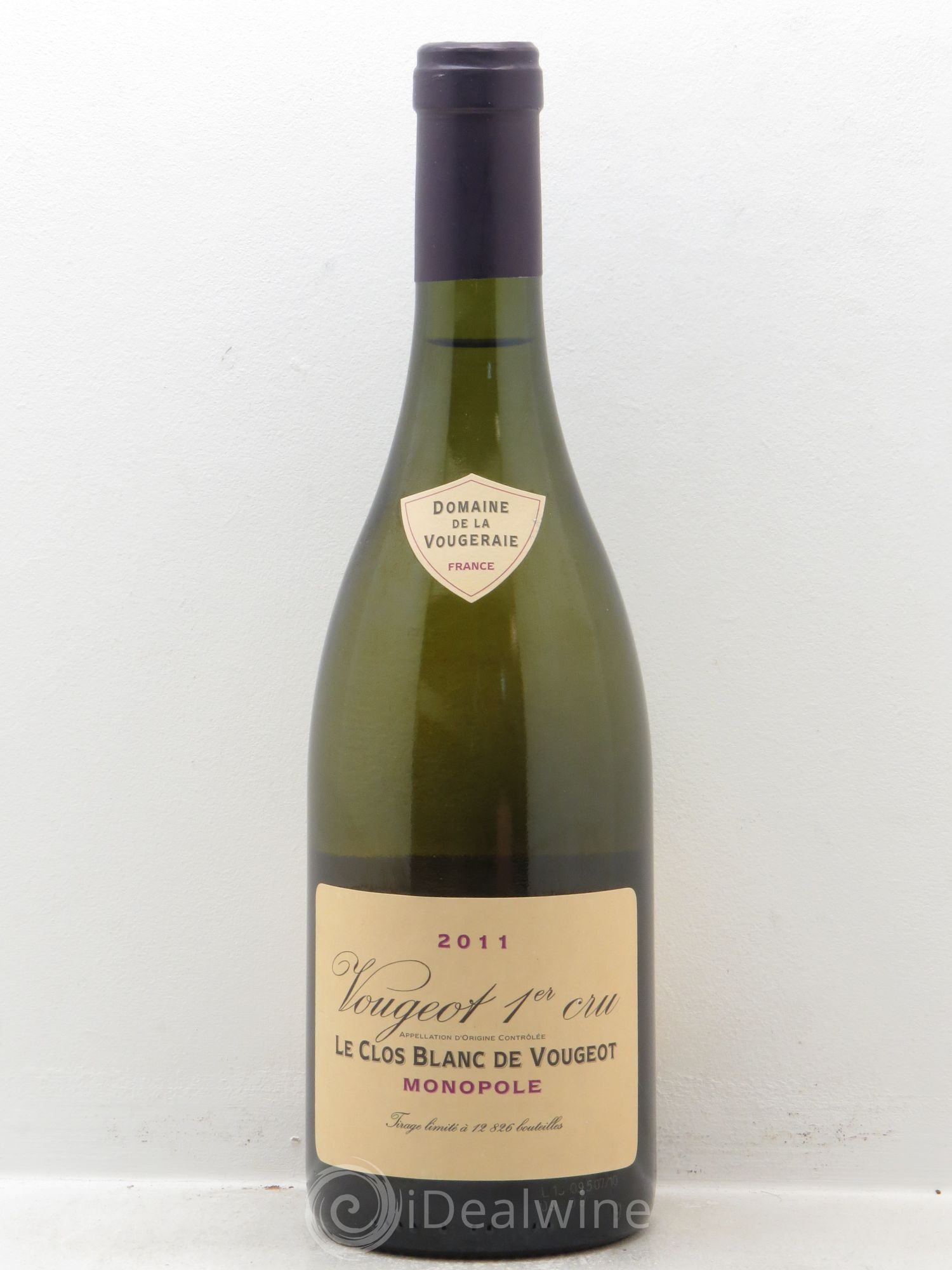 Vougeot 1er Cru Le Clos Blanc - Domaine de la Vougeraie 2011 - Posten von 1 Flasche - 0