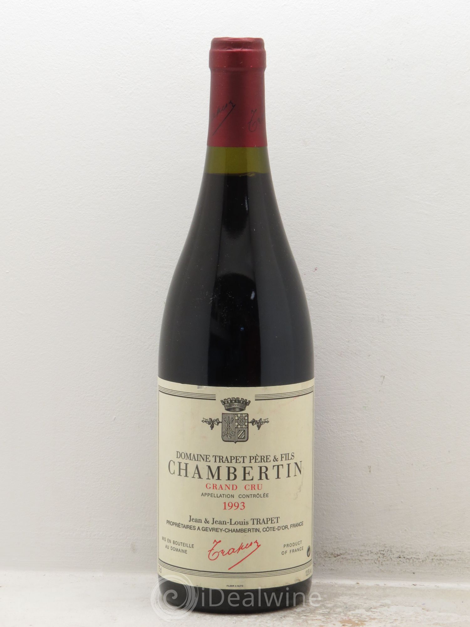 Chambertin Grand Cru Domaine Trapet 1993 - Lot de 1 bouteille - 0