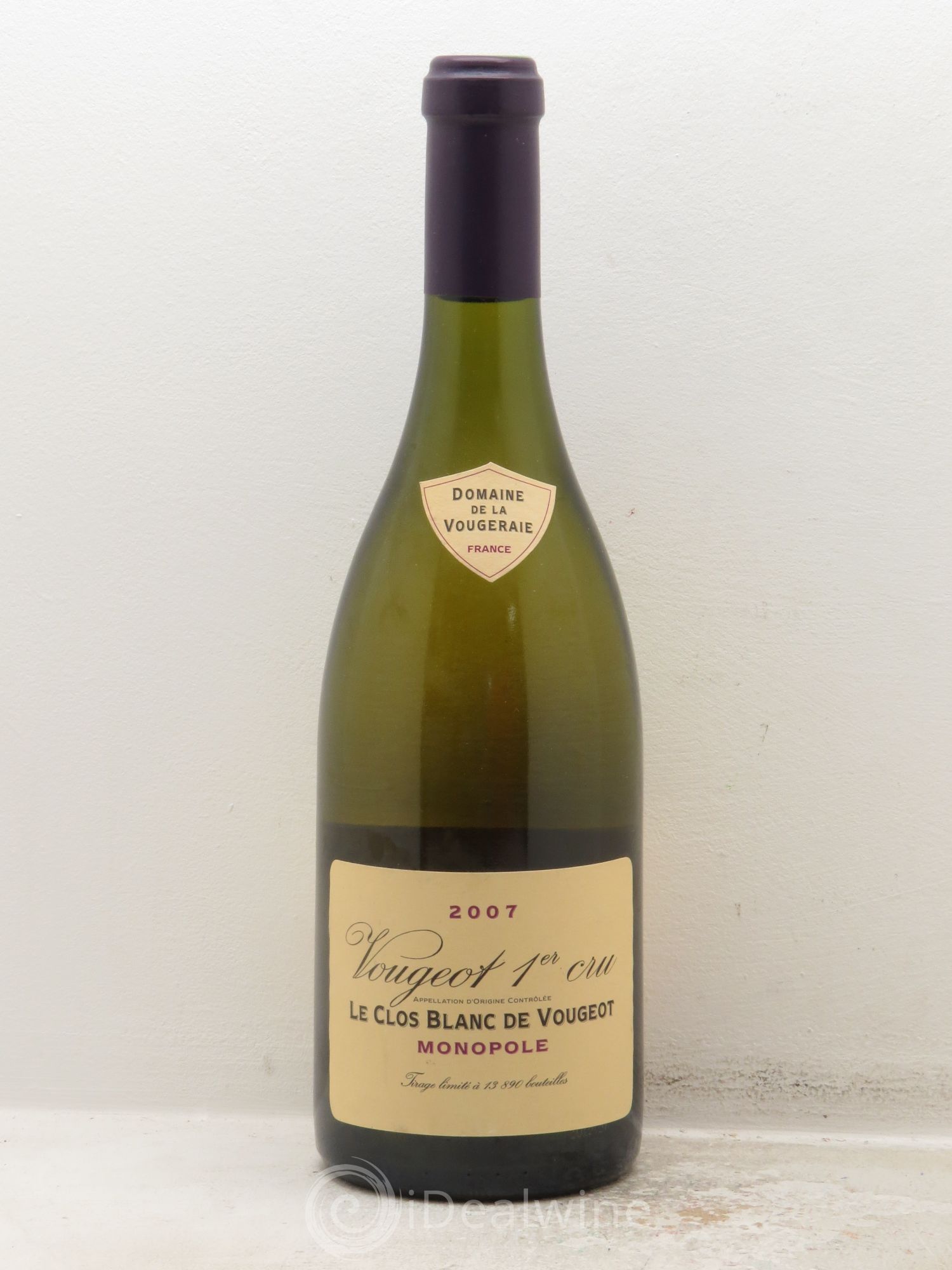 Vougeot 1er Cru le Clos Blanc Domaine de la Vougeraie 2007 - Posten von 1 Flasche - 0