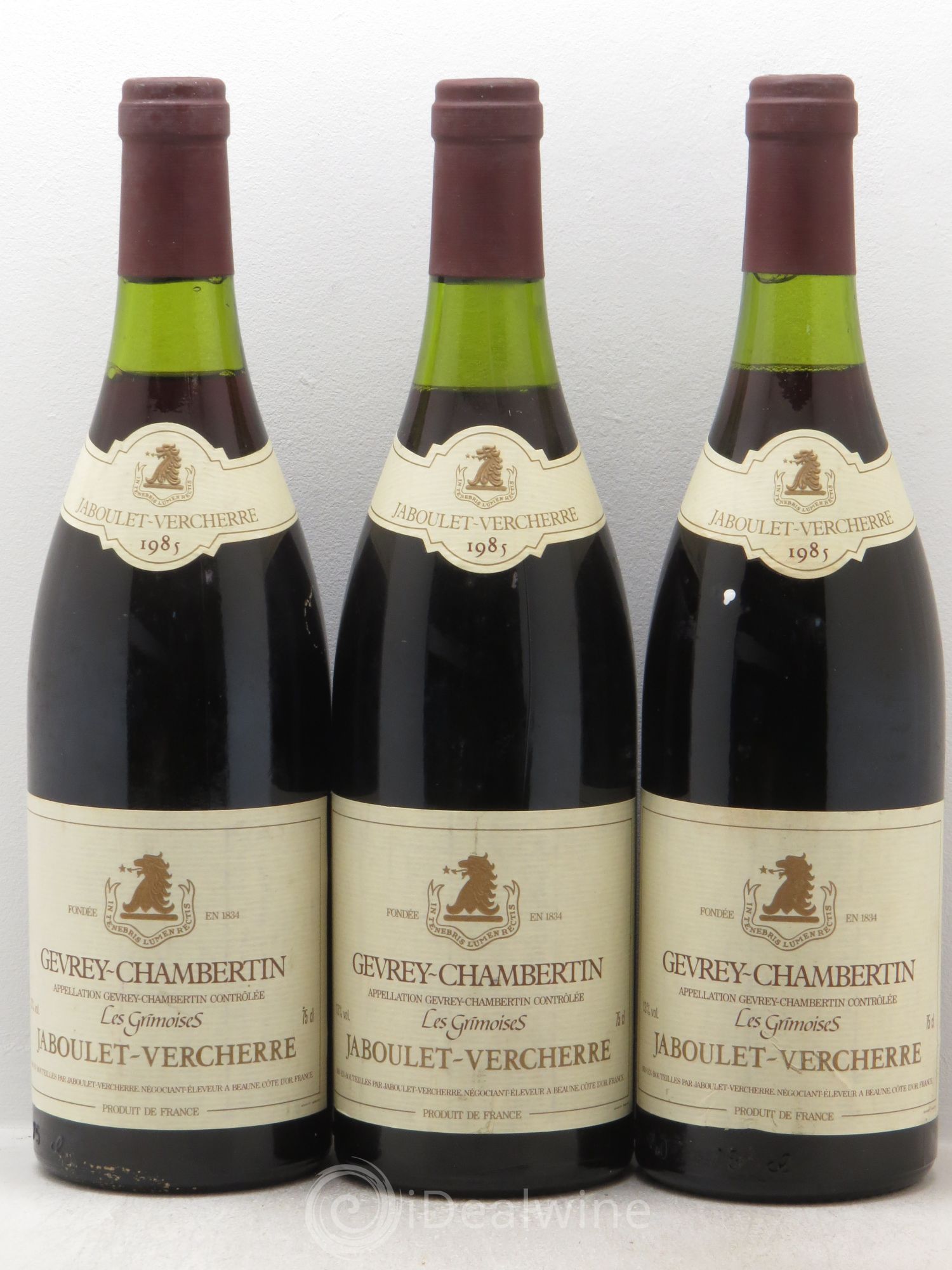 Gevrey-Chambertin Les Grimoises Jaboulet-Vercherre 1985 - Posten von 3 Flaschen - 0