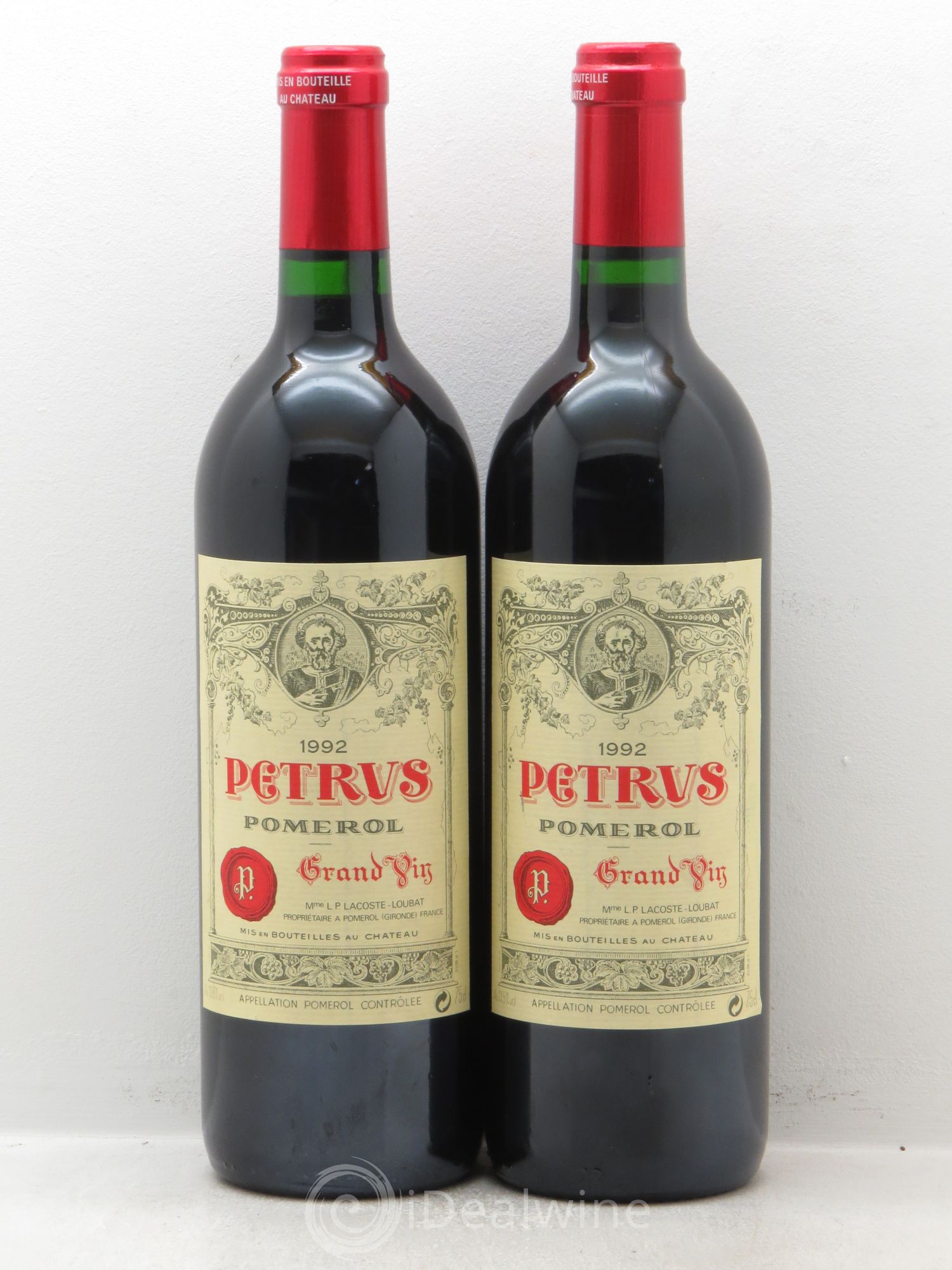 Petrus 1992 - Lot de 2 bouteilles - 0