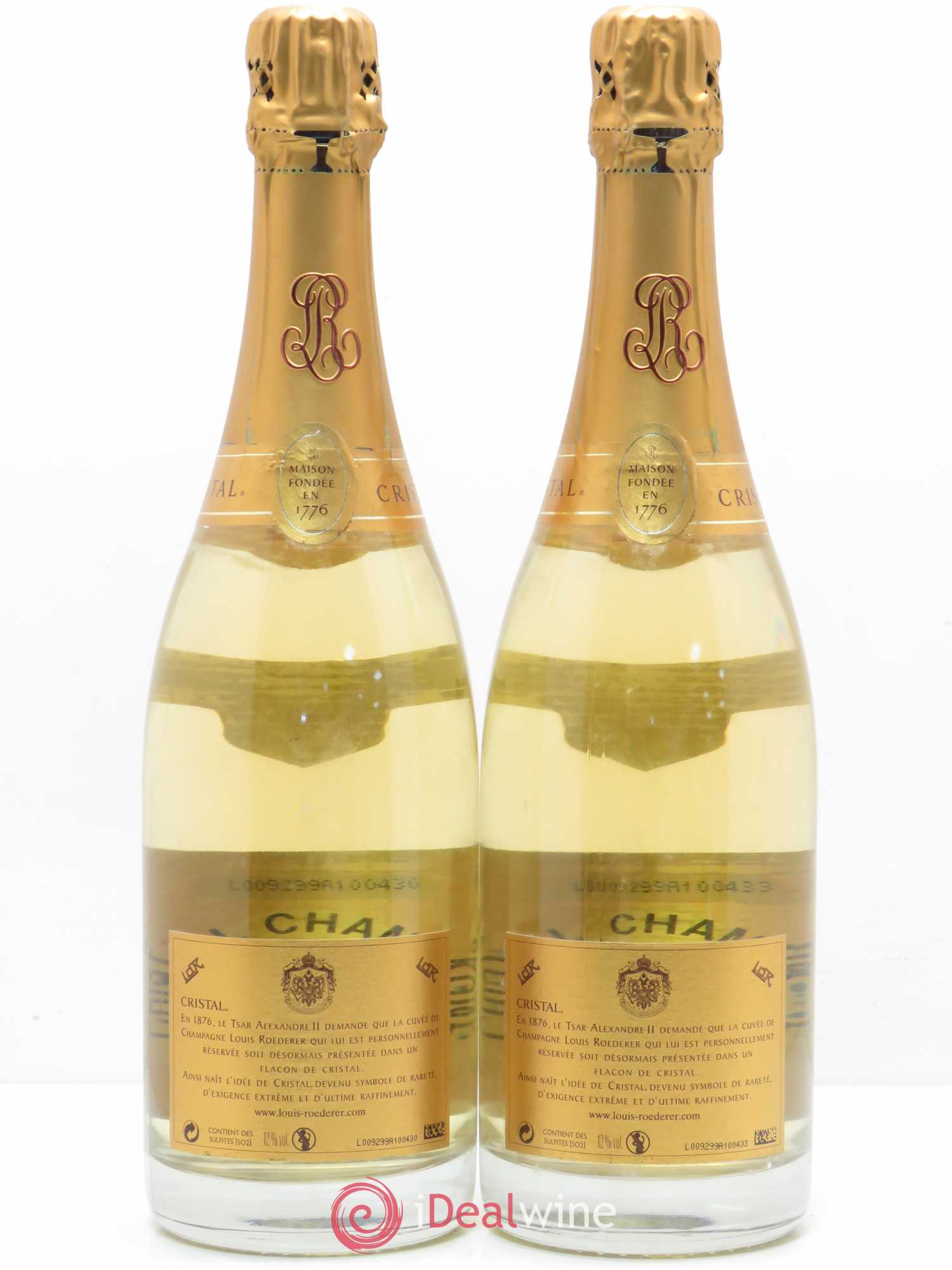 Cristal Louis Roederer 2005 - Lot de 2 bouteilles - 1
