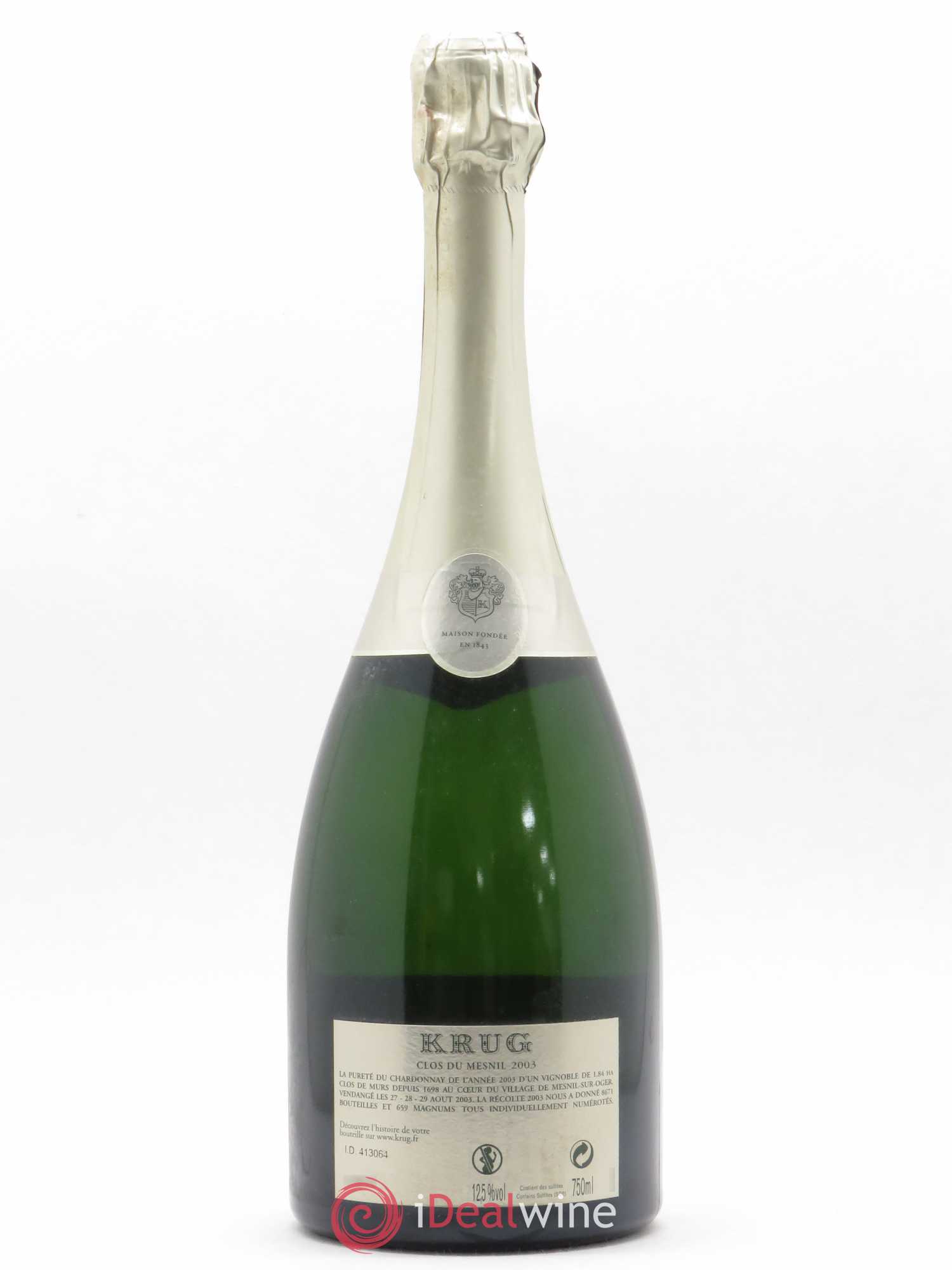 Clos du Mesnil Krug 2003 - Lot de 1 bouteille - 1