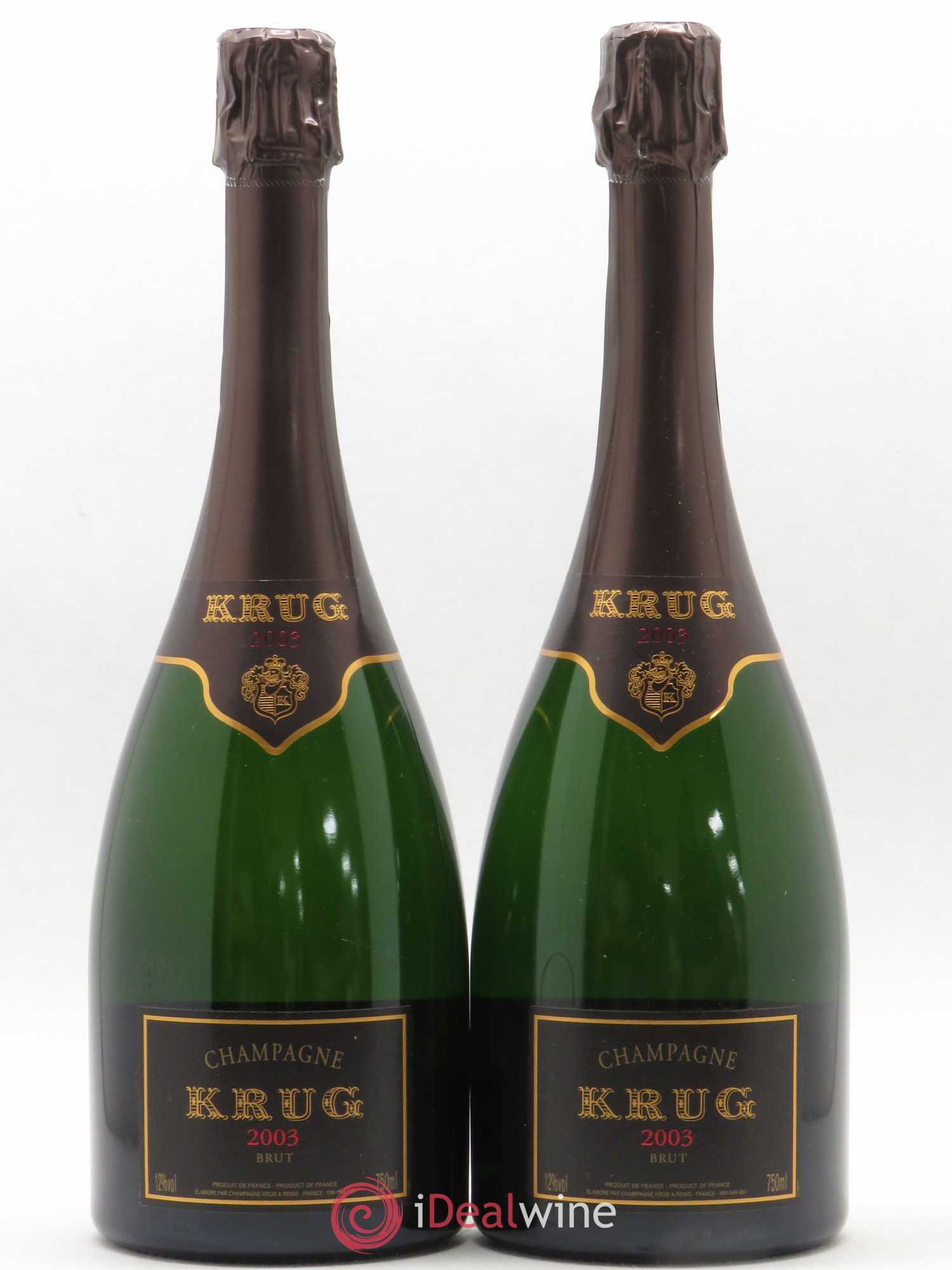 Vintage Krug 2003 - Lot de 2 bouteilles - 0