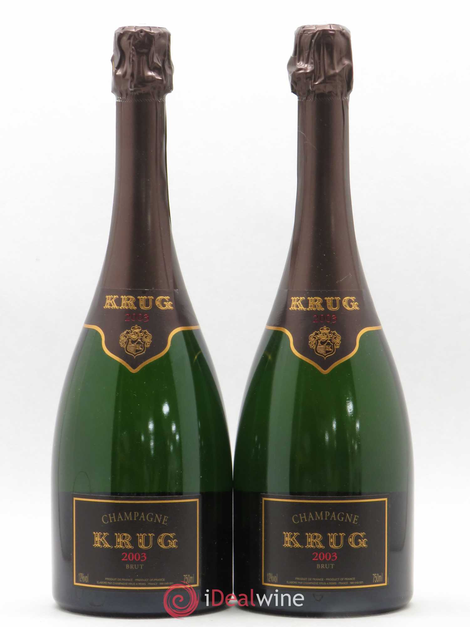 Vintage Krug 2003 - Lot de 2 bouteilles - 0