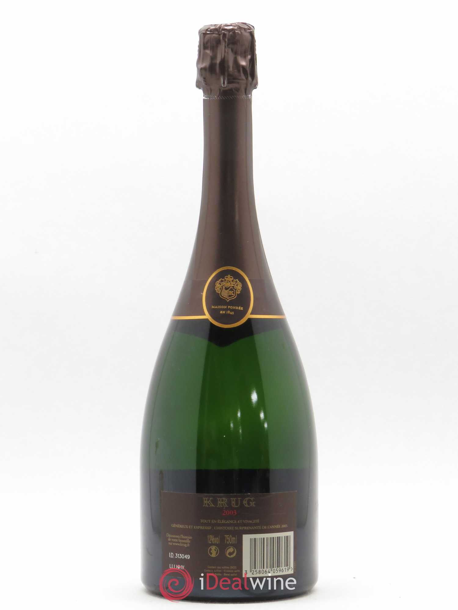 Vintage Krug 2003 - Lot de 1 bouteille - 1