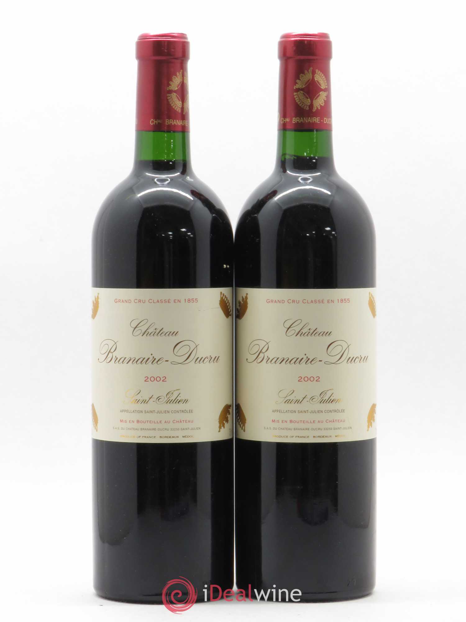 Château Branaire Ducru 4ème Grand Cru Classé 2002 - Lot de 2 bouteilles - 0
