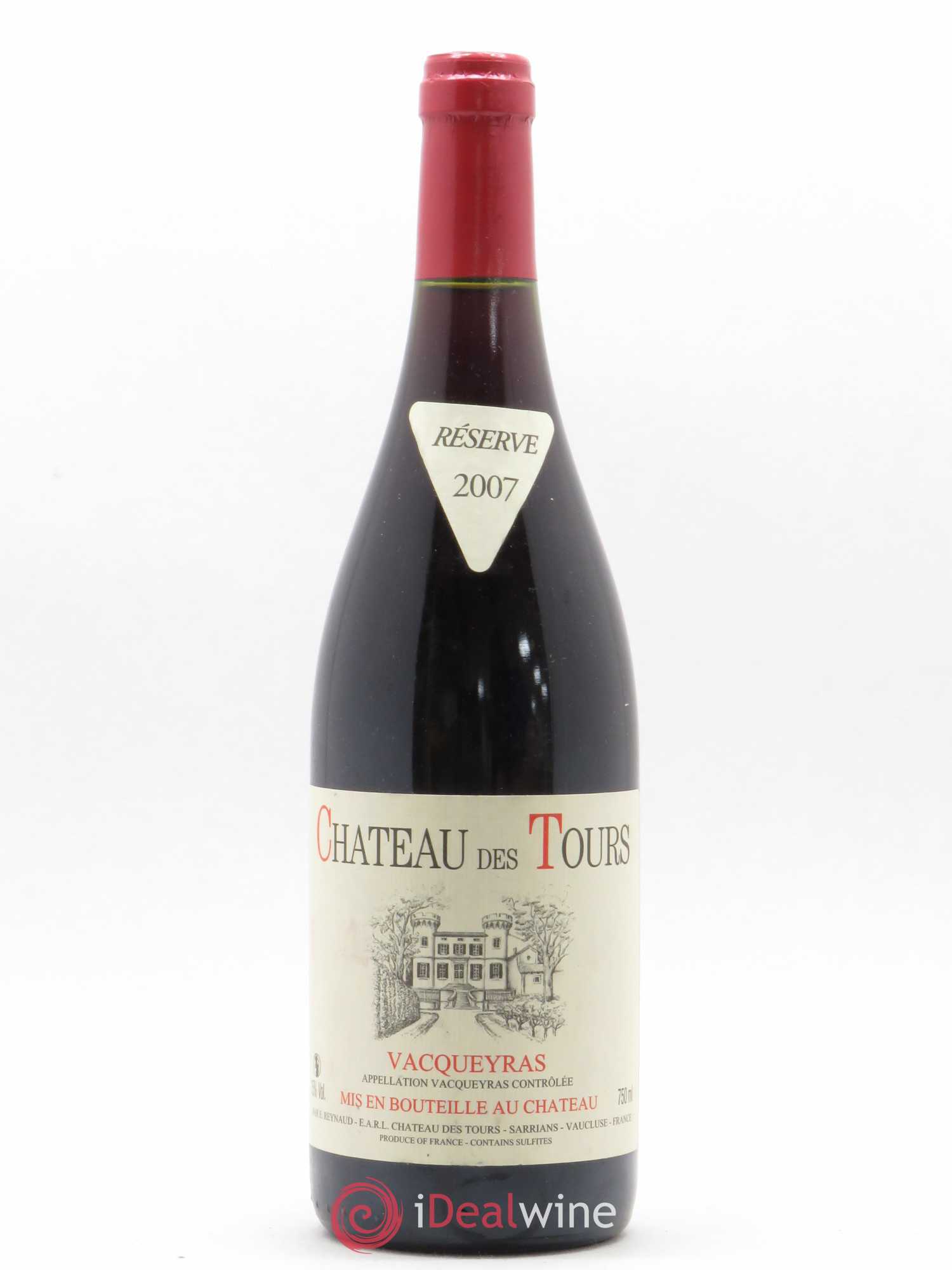 Vacqueyras Château des Tours Emmanuel Reynaud 2007 - Lot de 1 bouteille - 0