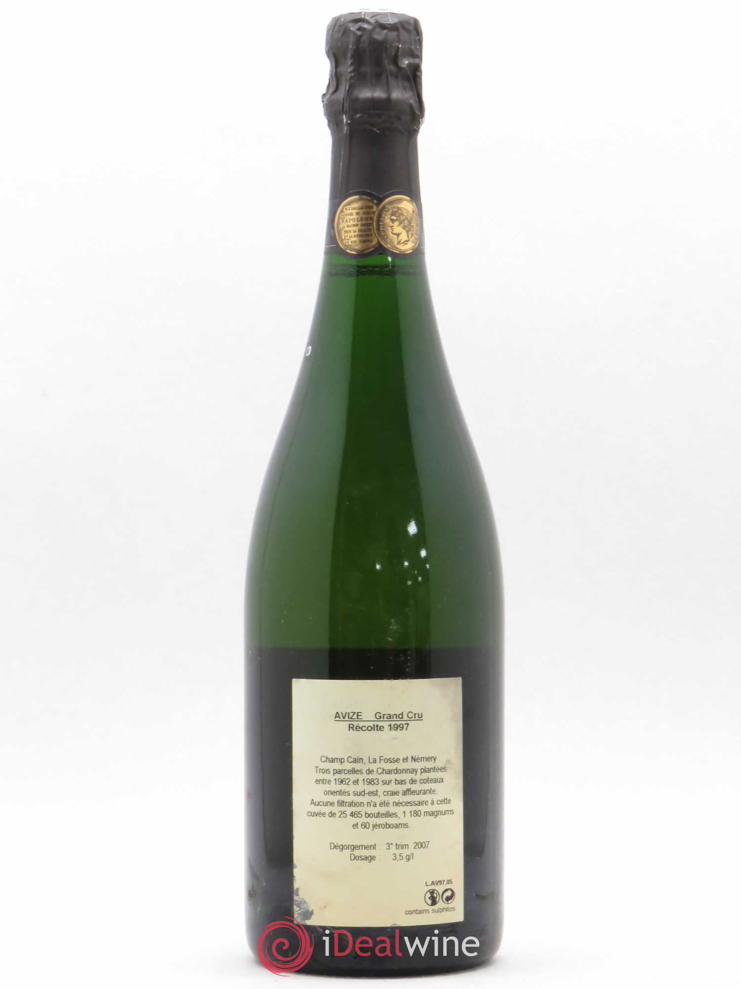 Avize Champ Caïn Extra-Brut Jacquesson 1997 - Lot de 1 bouteille - 1