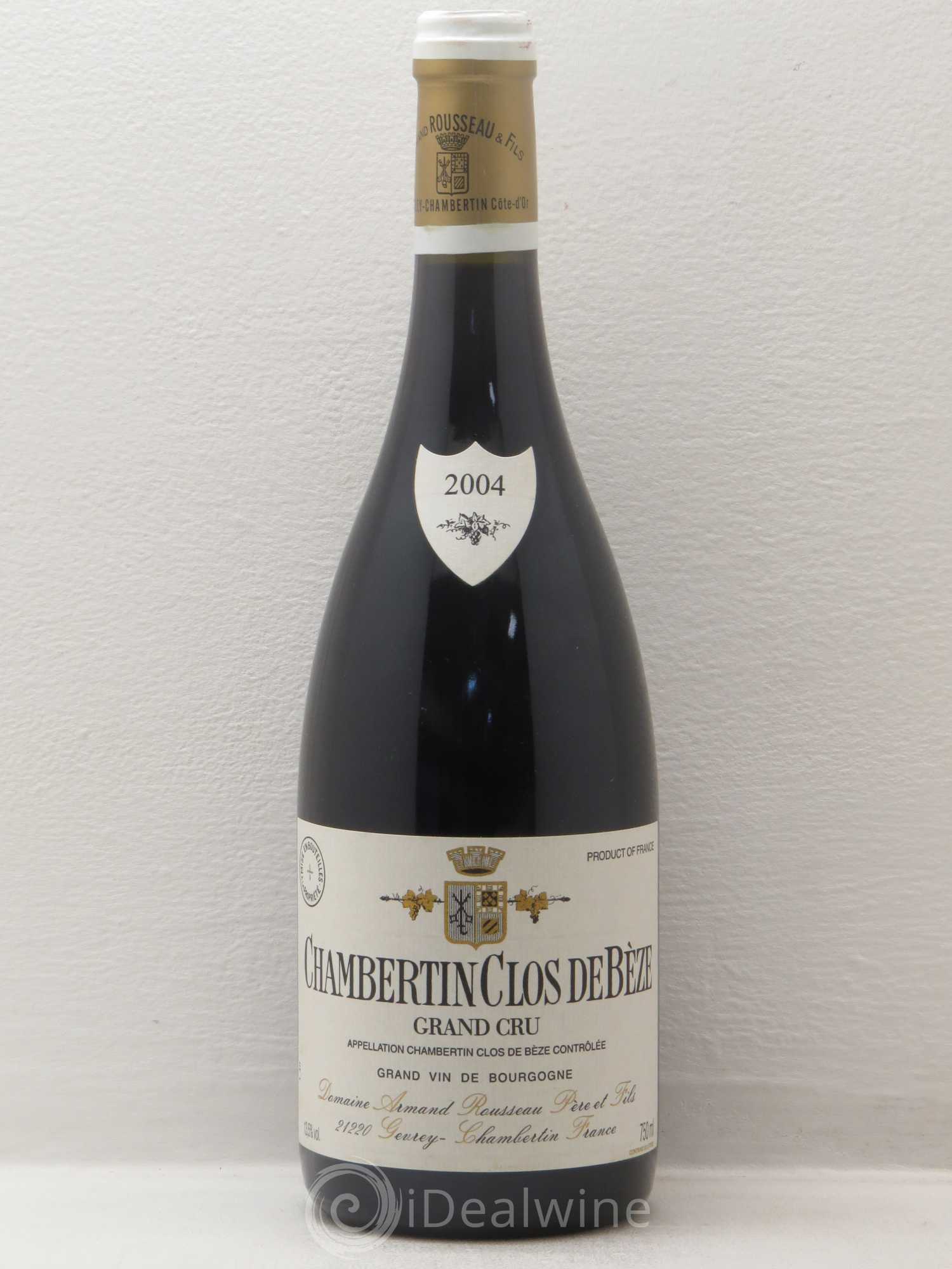 Chambertin Clos de Bèze Grand Cru Armand Rousseau (Domaine) 2004 - Lot de 1 bouteille - 0