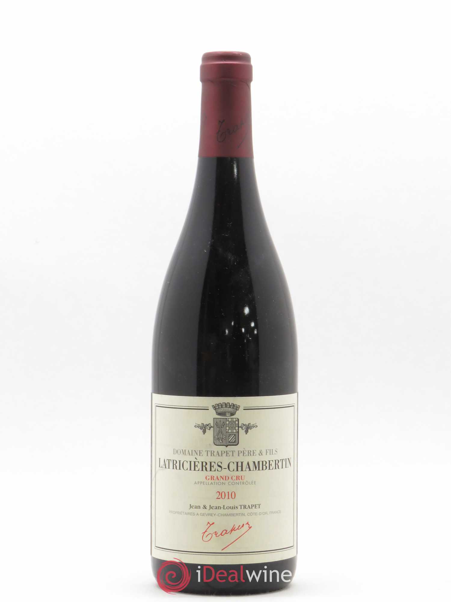 Latricières-Chambertin Grand Cru Domaine Trapet 2010 - Lot de 1 bouteille - 0