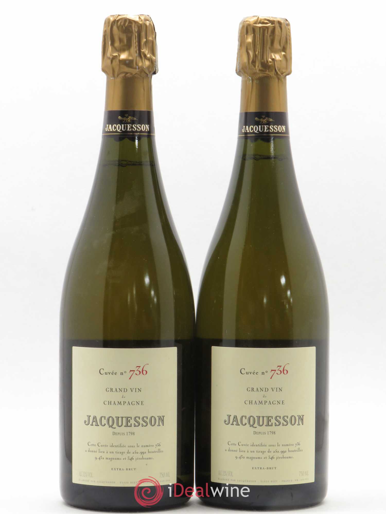 Cuvée 736 Jacquesson - Lot de 2 bouteilles - 0