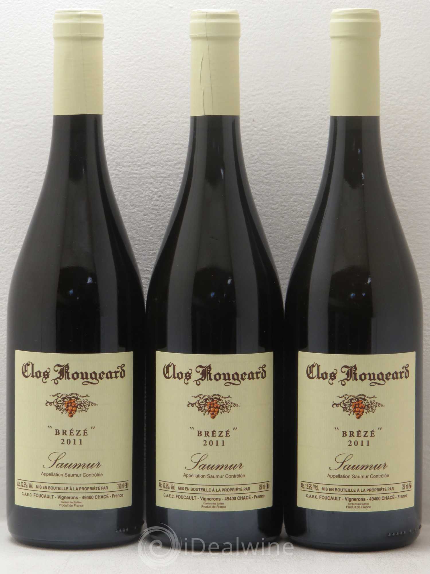 Saumur Brézé Clos Rougeard 2011 - Lot de 3 bouteilles - 0