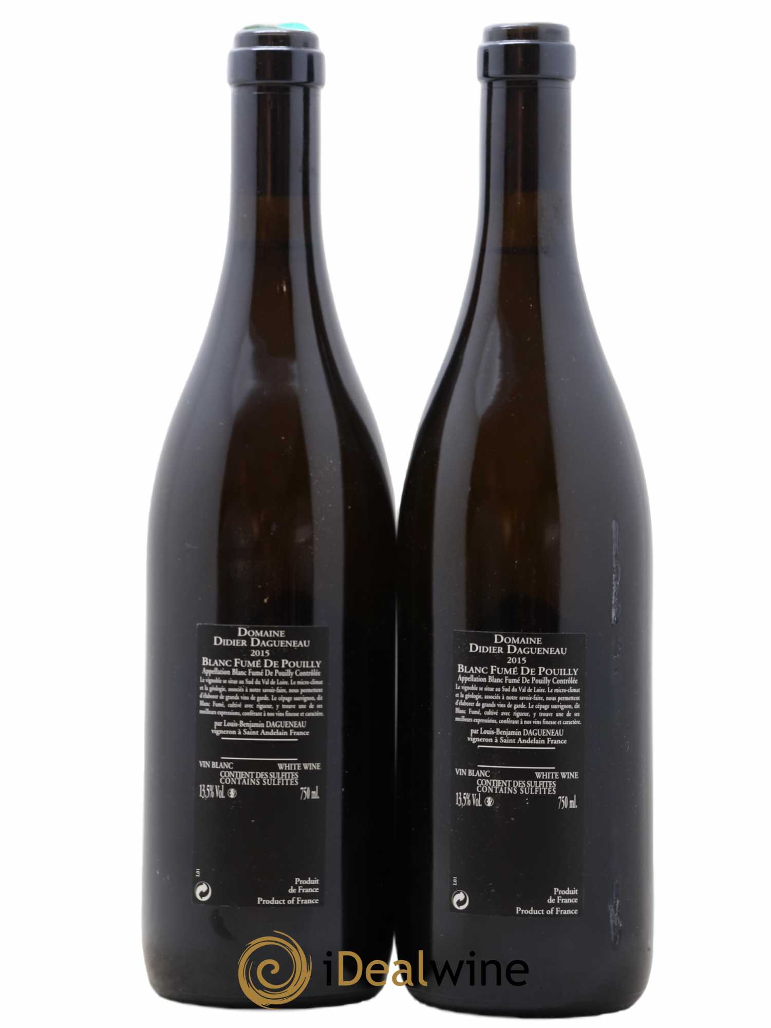 Vin de France (anciennement Pouilly-Fumé) Silex Dagueneau (Domaine Didier - Louis-Benjamin) 2015 - Lot de 2 bouteilles - 1