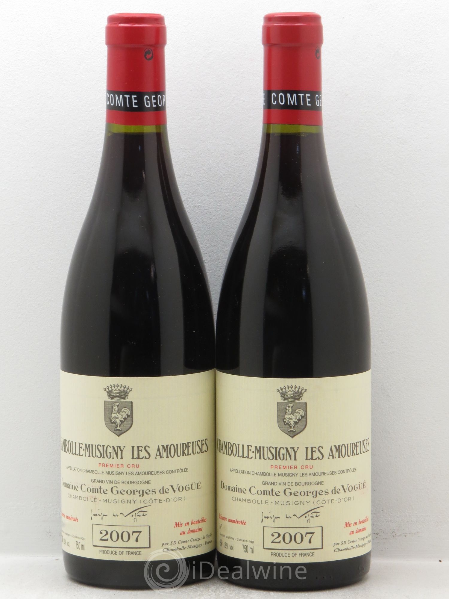 Chambolle-Musigny 1er Cru Les Amoureuses Comte Georges de Vogüé 2007 - Lot de 2 bouteilles - 0