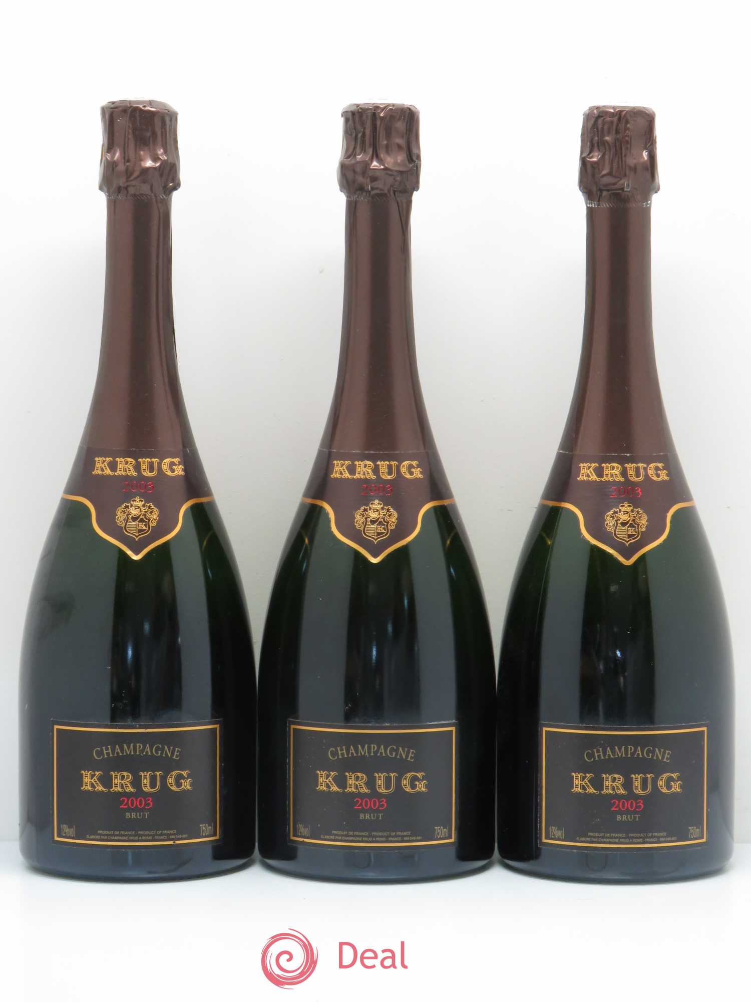 Vintage Krug 2003 - Lot de 3 bouteilles - 0