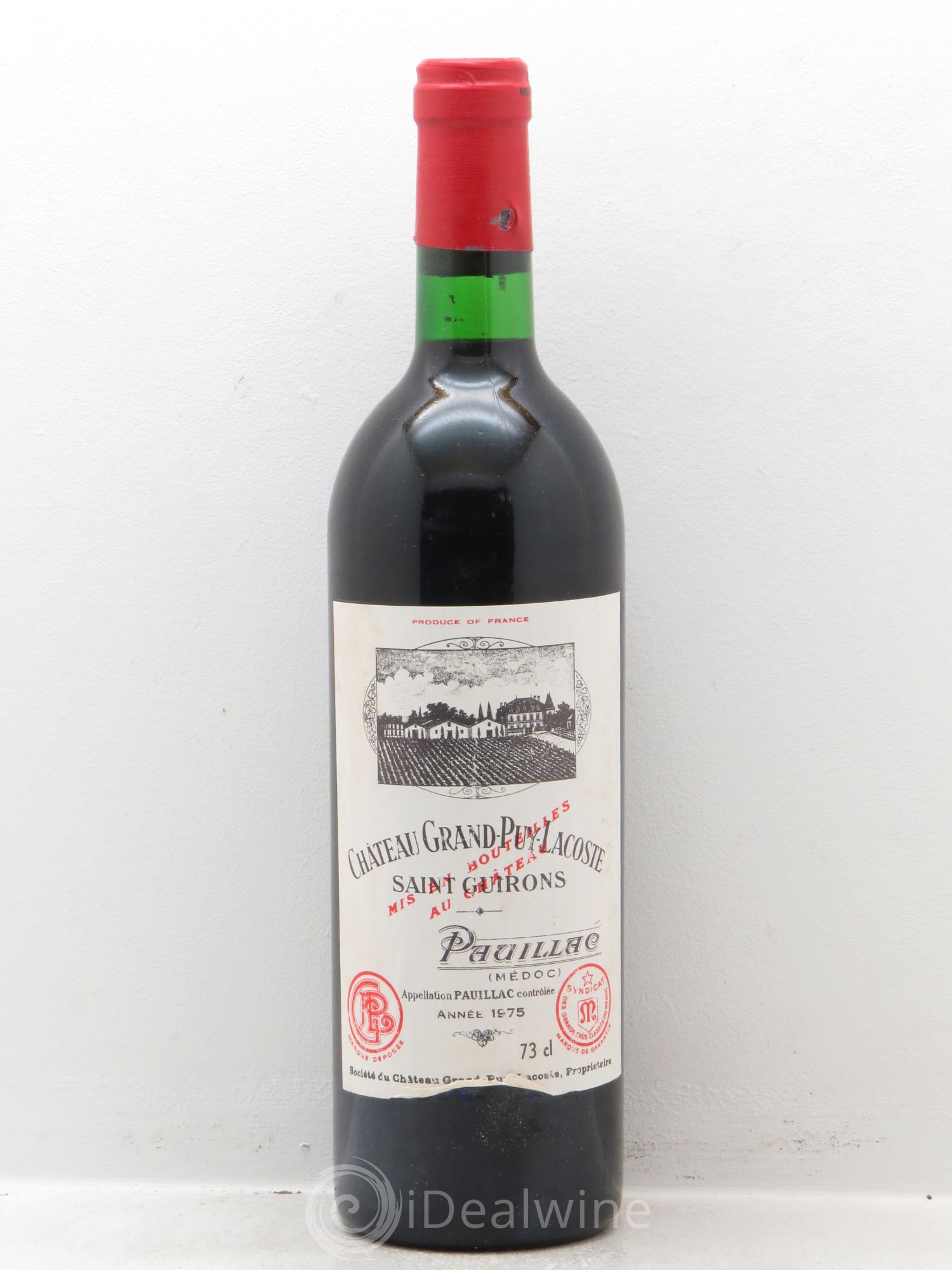 Château Grand Puy Lacoste 5ème Grand Cru Classé 1975 - Lot de 1 bouteille - 0
