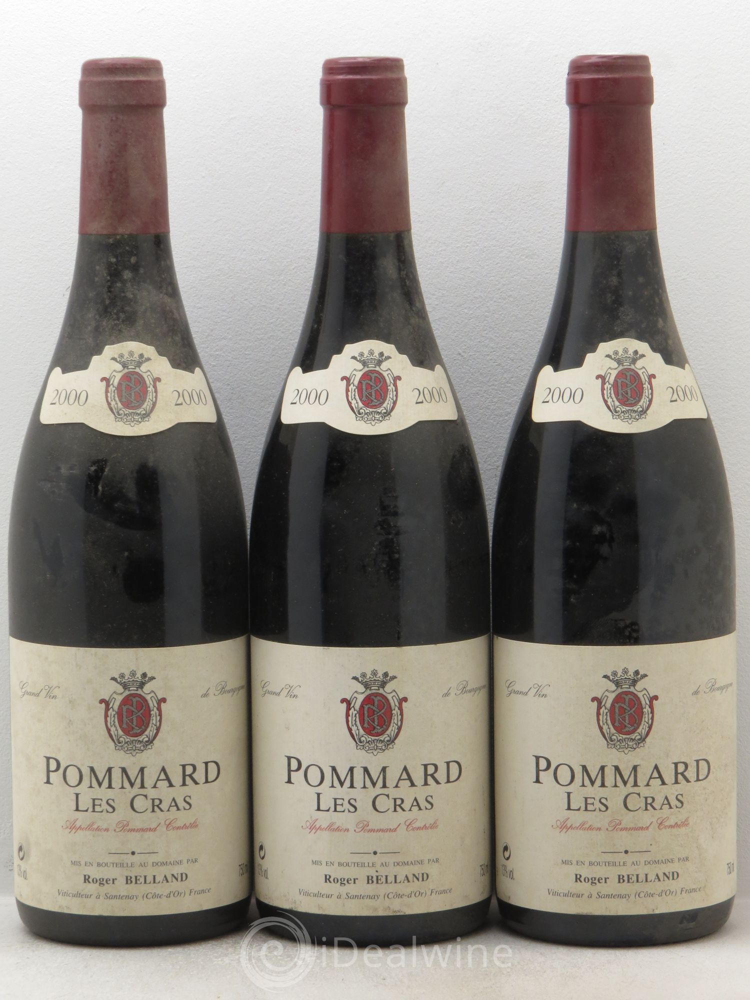 Pommard les Cras Roger Belland (sans prix de réserve) 2000 - Posten von 3 Flaschen - 0